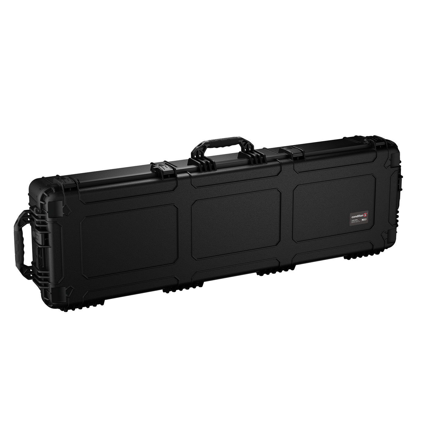 Durable 59-inch long hard case designed for waterproof and dustproof protection of equipment during transport and storage.