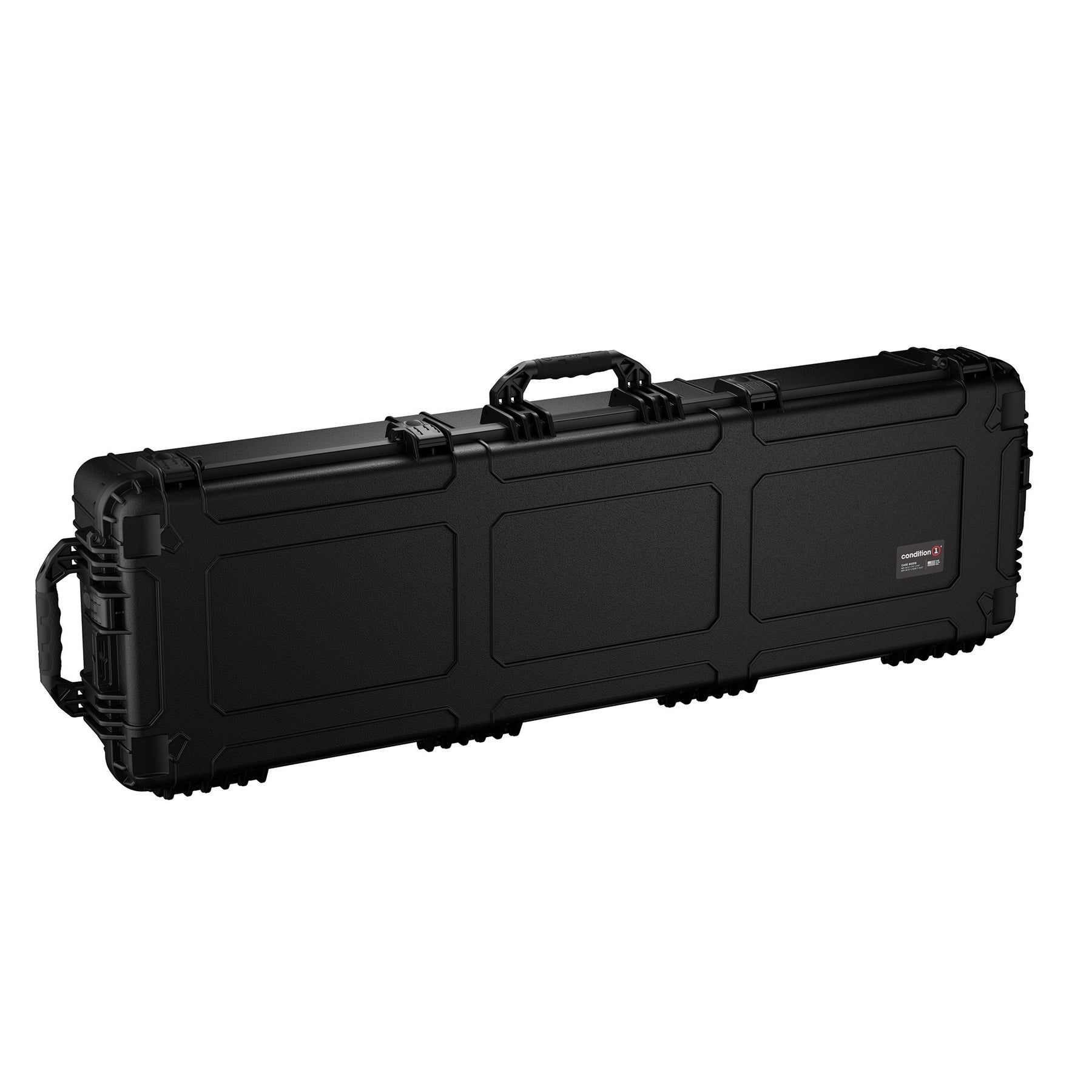 Durable 59-inch long hard case designed for waterproof and dustproof protection of equipment during transport and storage.