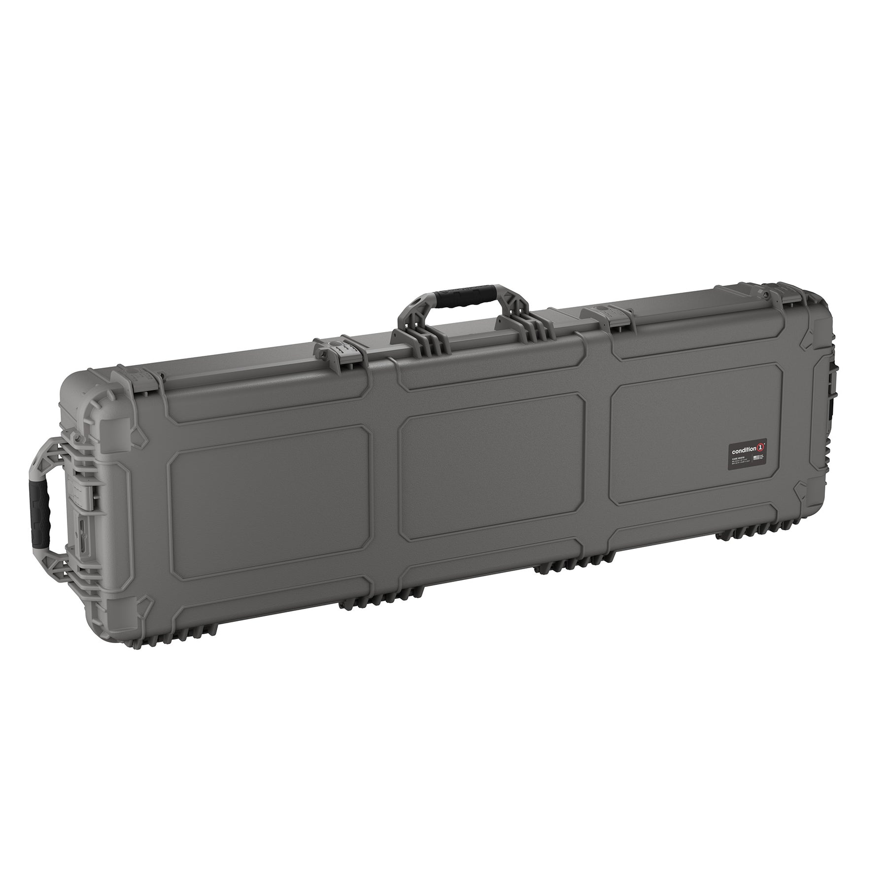 Durable 59-inch long hard case designed for waterproof and dustproof protection of equipment during transport.
