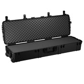 Durable 59-inch long hard case with a protective foam interior, designed for secure storage and transport of equipment.