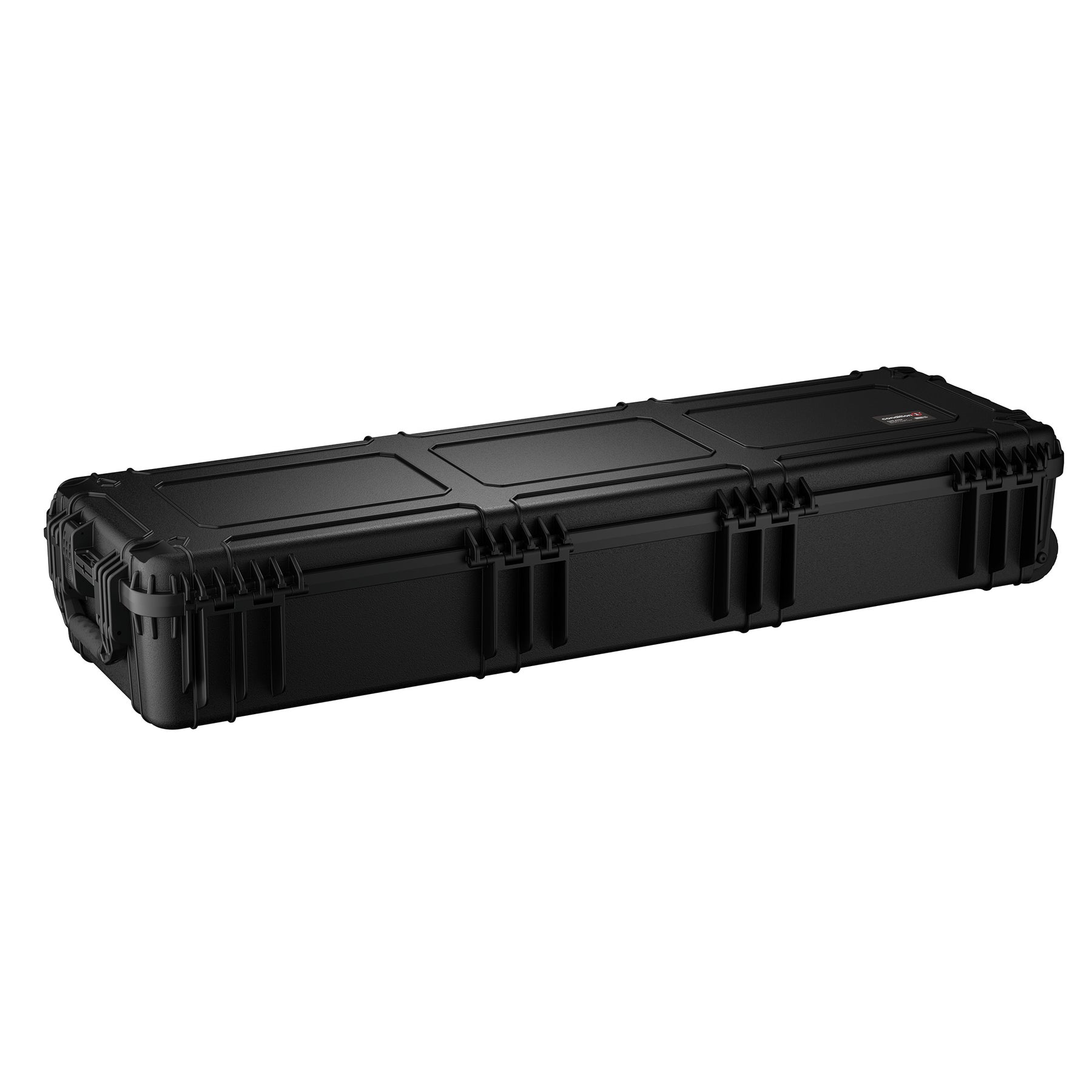 Durable 59-inch long hard case designed for waterproof and dustproof protection of equipment during transport and storage.