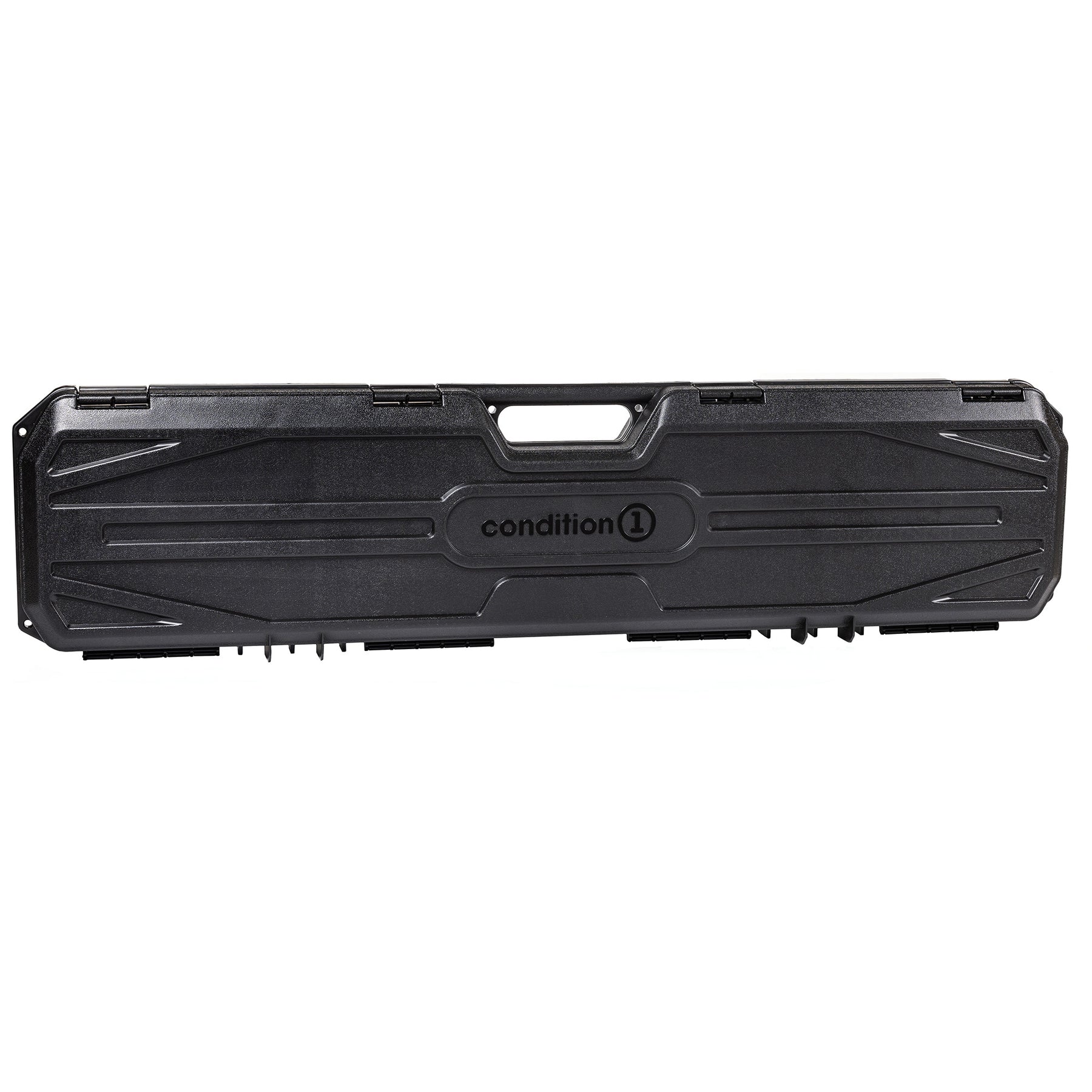 Black 42-inch economy hard case with "condition 1" branding, designed for durable storage and transport.