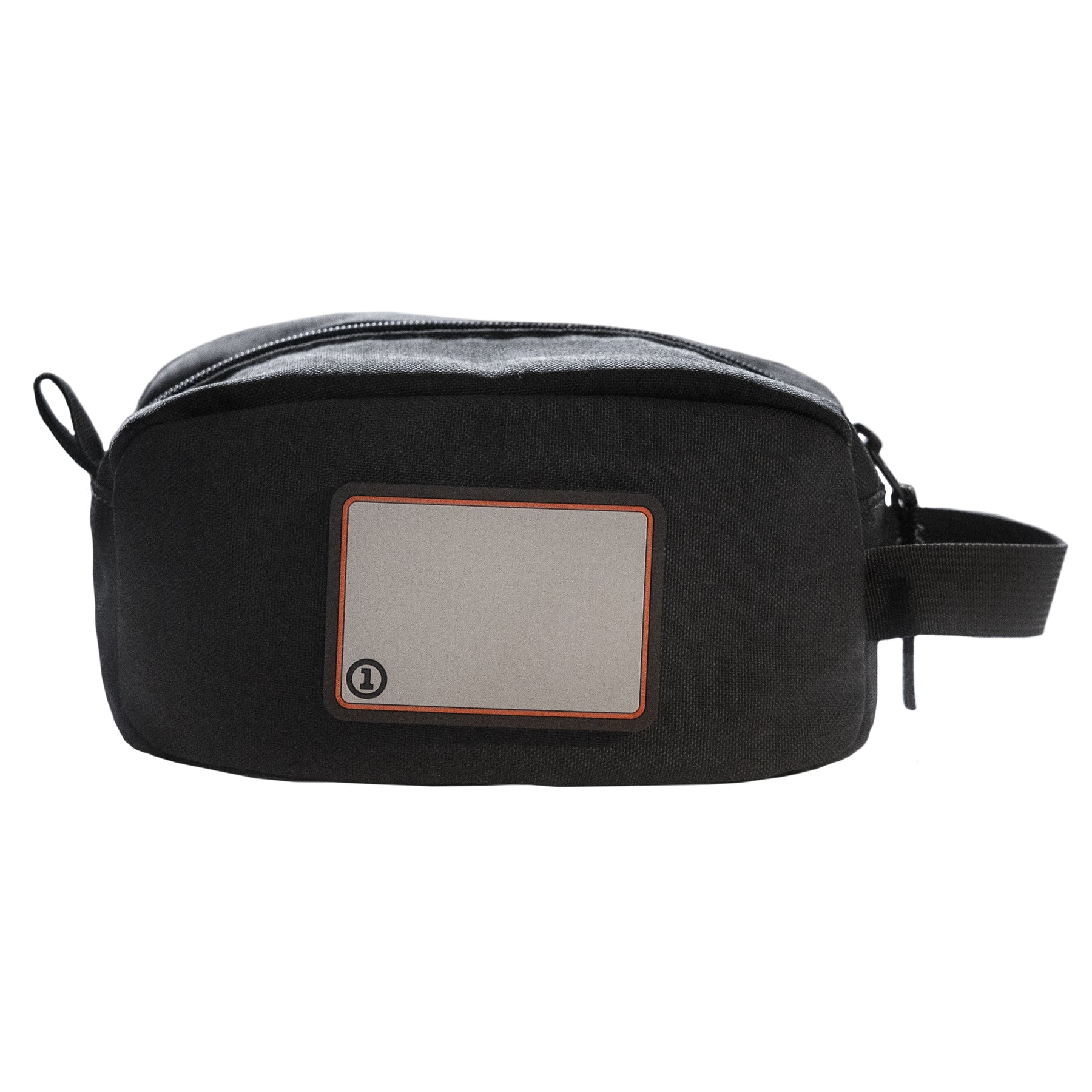 Black Lone Star Ammo Bag with a blank label and a zipper, designed for storing and carrying ammunition or accessories.