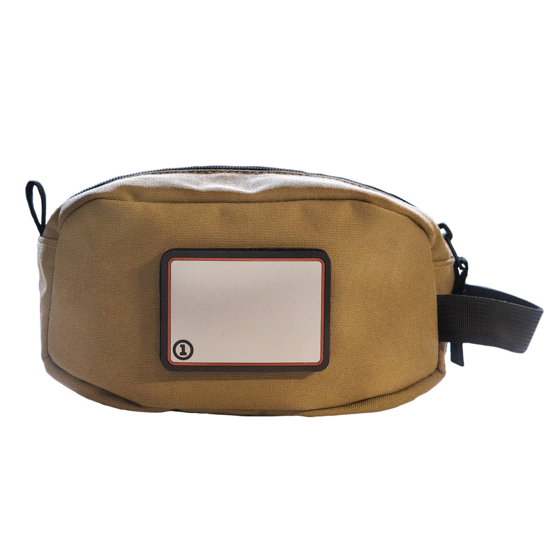 Olive green Lone Star Ammo Bag with a blank label patch, black zipper, and side handle, designed for storing ammunition.