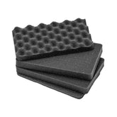 Stack of black foam replacement inserts for #232 case, including egg crate and flat foam layers for cushioning.