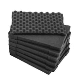 Stacked black foam inserts with egg crate and flat layers, designed as replacement foam for #286 case.