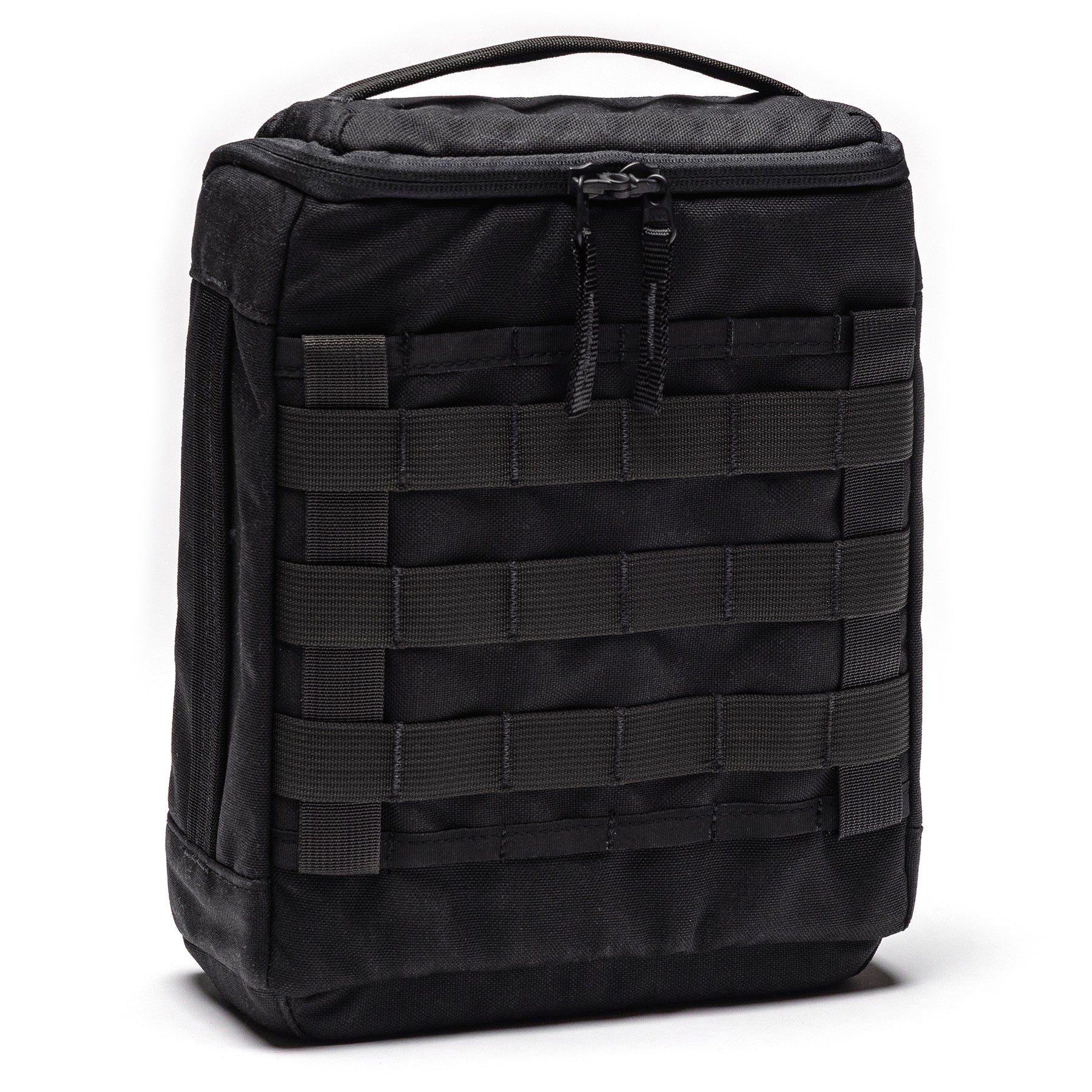 Black Lone Star 2 Pistol Bag with MOLLE webbing, zipper closure, and carrying handle, designed for firearm storage and transport.