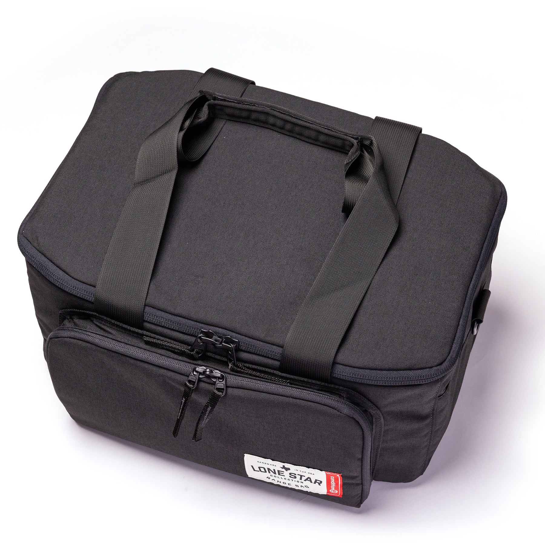 Durable Lone Star Range Bag with dual handles and a zippered closure, ideal for transporting shooting gear and accessories.