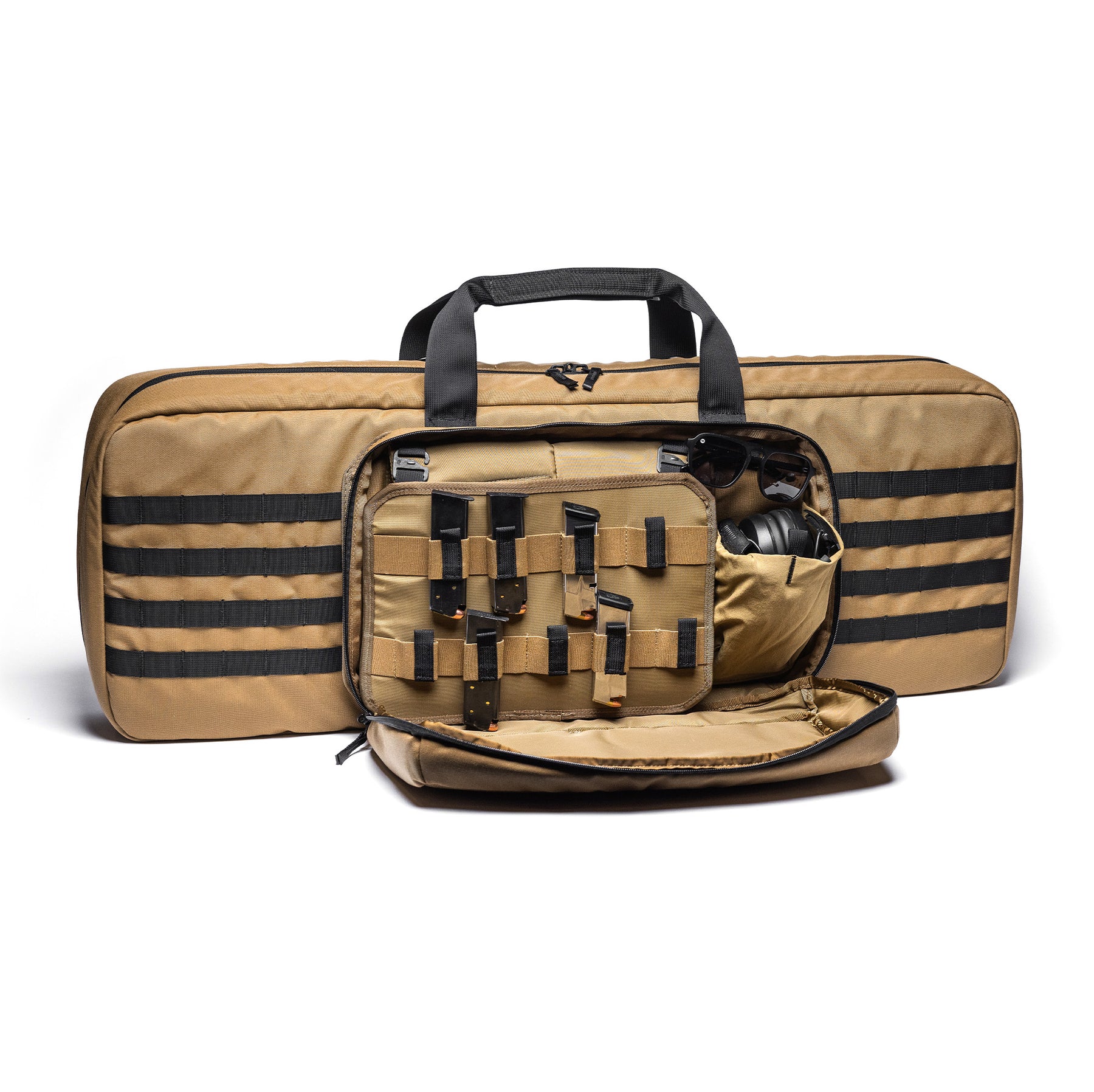Lone Star 36" rifle bag with multiple compartments, adjustable straps, and accessories for firearm storage and transport.
