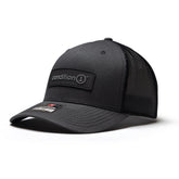 Black snapback cap with "Condition 1" logo patch on front, mesh back panels, and curved brim.