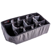 Padded divider set for #300 case, featuring adjustable compartments with soft padding and black straps for organization.