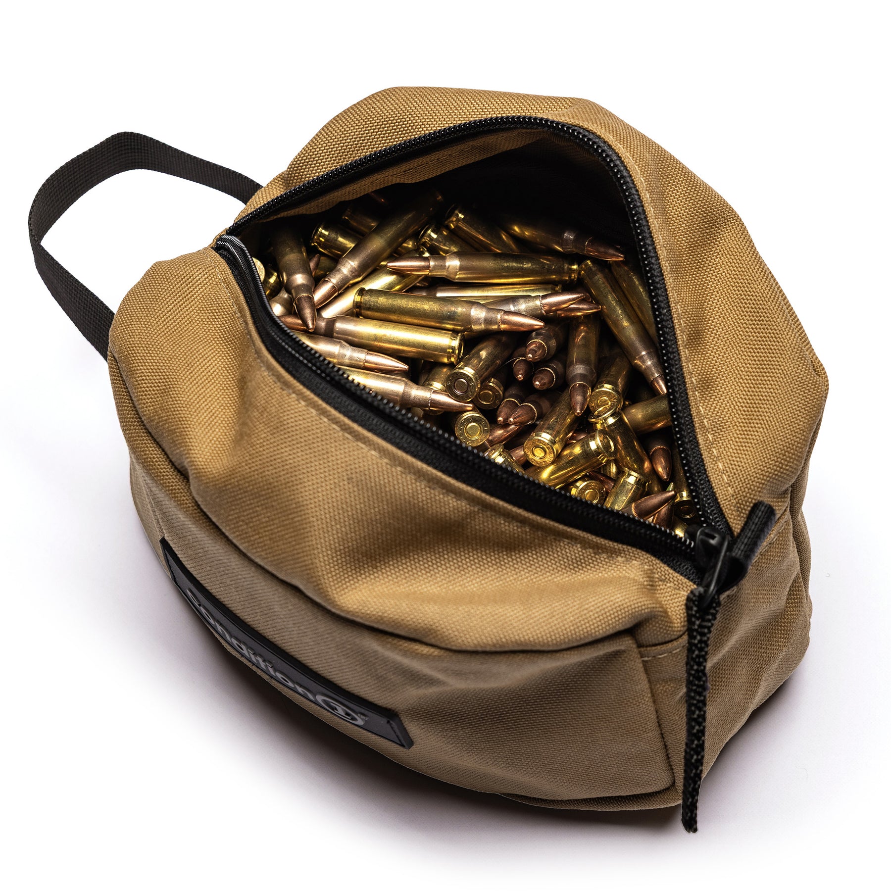 Lone Star Ammo Bag filled with ammunition, featuring a durable design and a zippered opening for easy access.