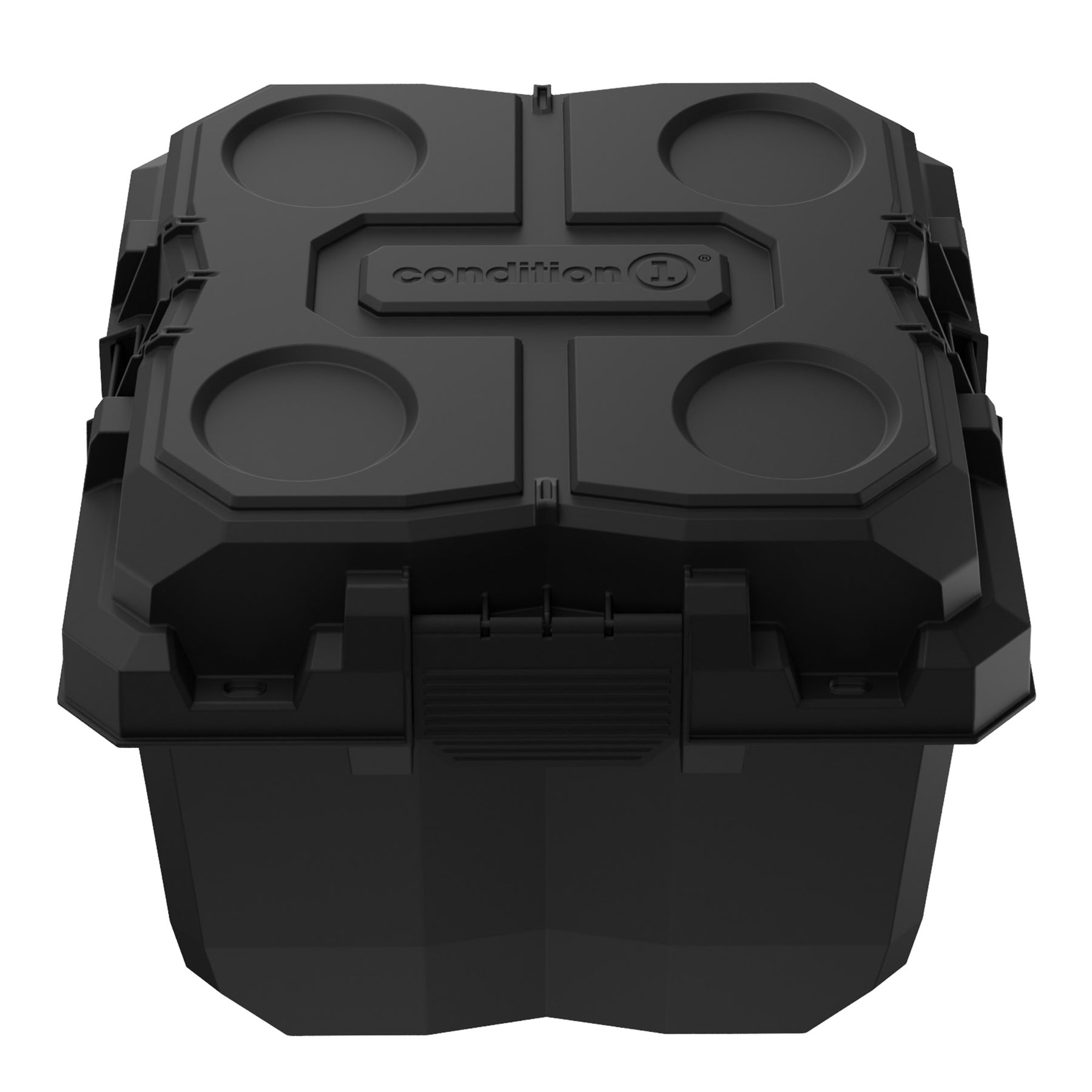 Durable 18-inch Sportsman Cube hard case designed for waterproof and dustproof protection of gear and equipment.