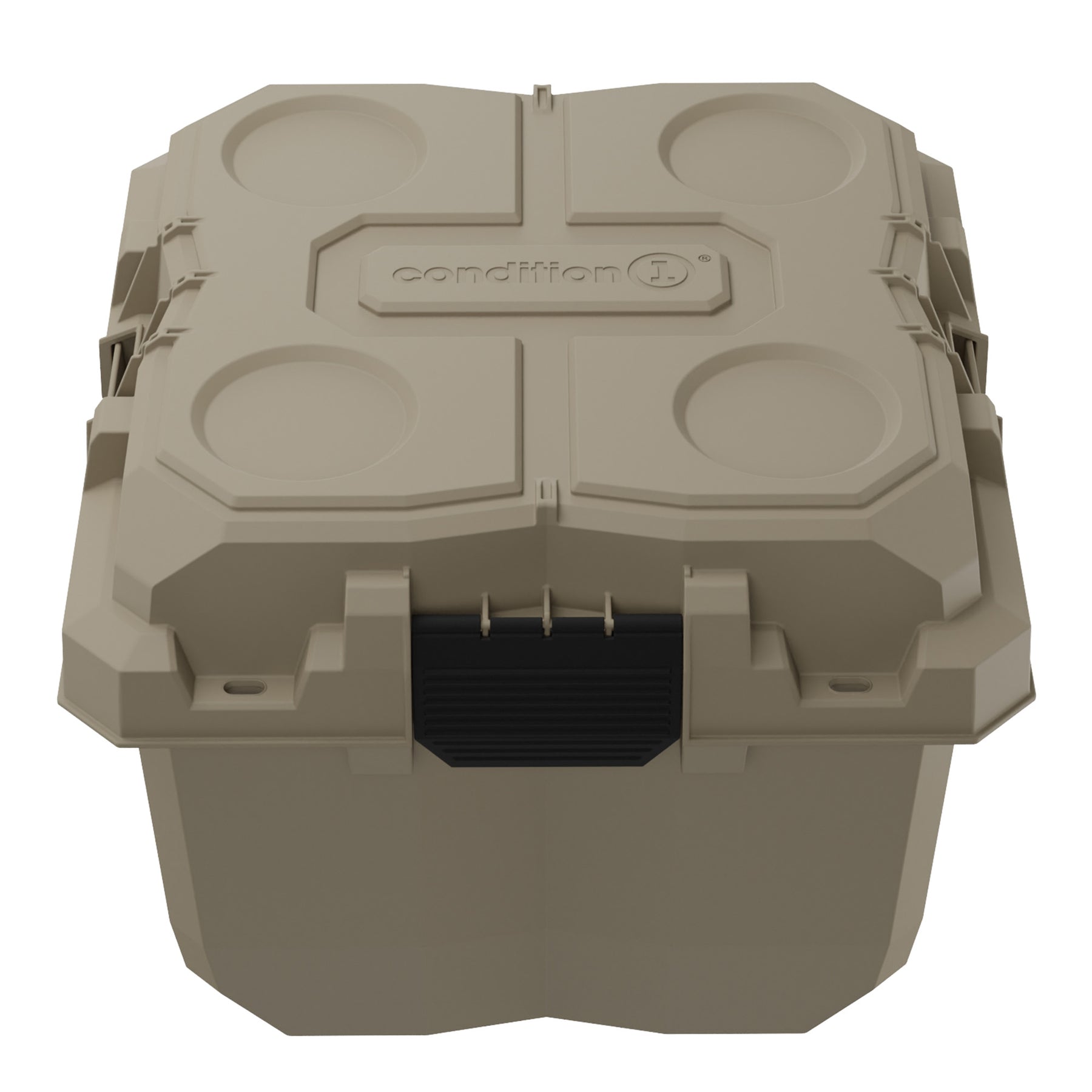 Durable 18-inch Sportsman Cube hard case designed for waterproof and dustproof protection of gear and equipment.