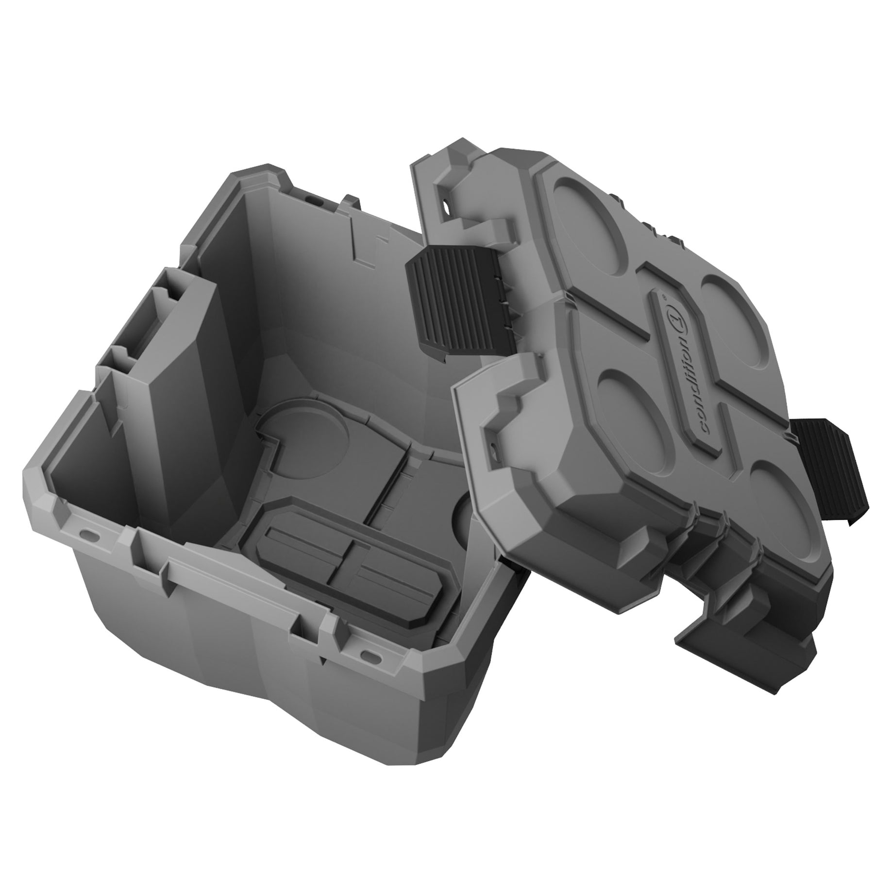 Durable 18-inch Sportsman Cube hard case with a removable lid, designed for waterproof and dustproof protection.