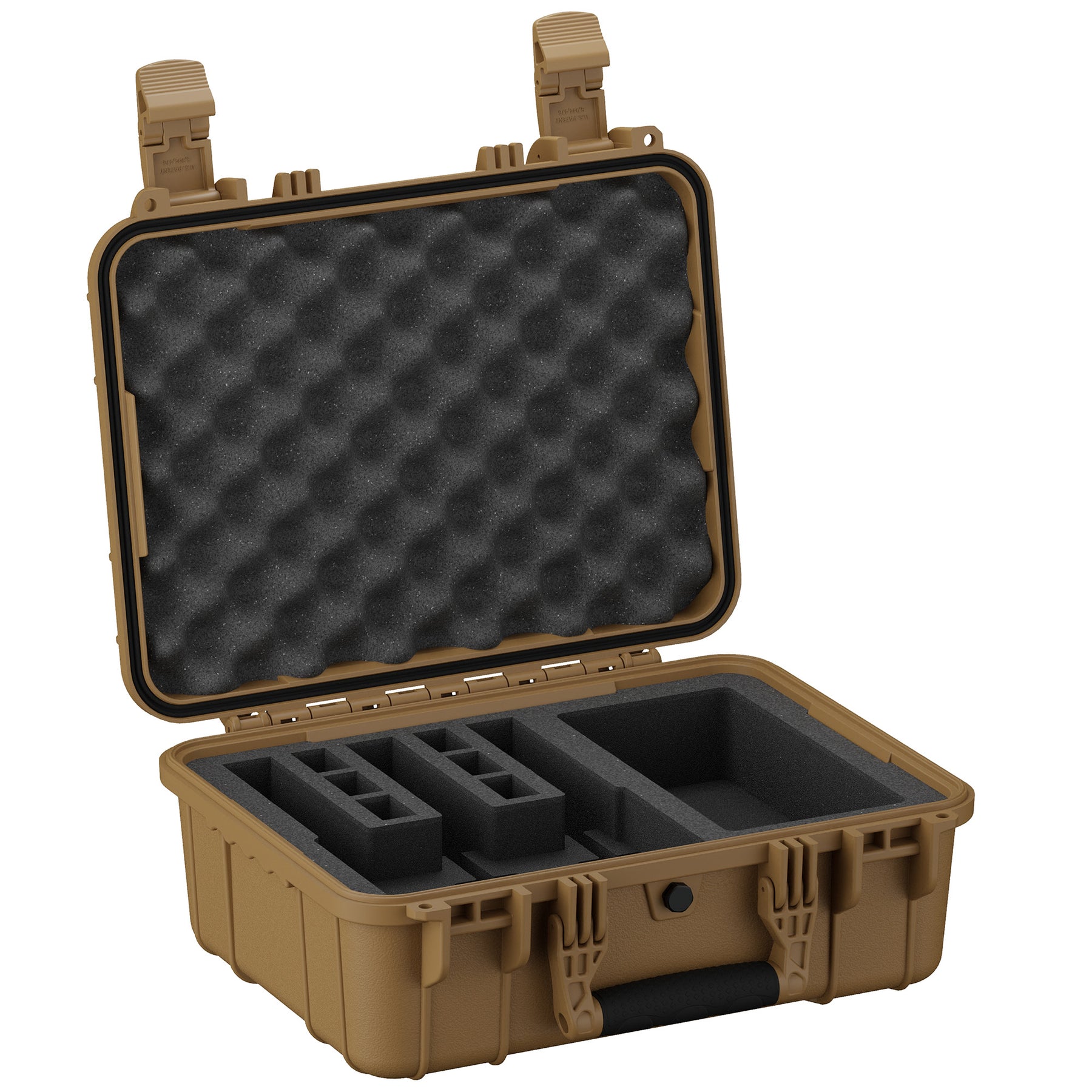 Durable 16-inch pistol case with customizable foam interior, ideal for securely storing and transporting firearms.