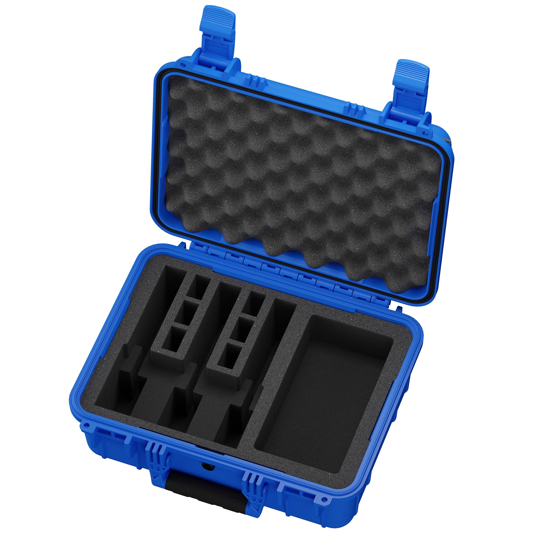 Durable 16-inch pistol case with foam interior, designed to securely hold three pistols during transport and storage.