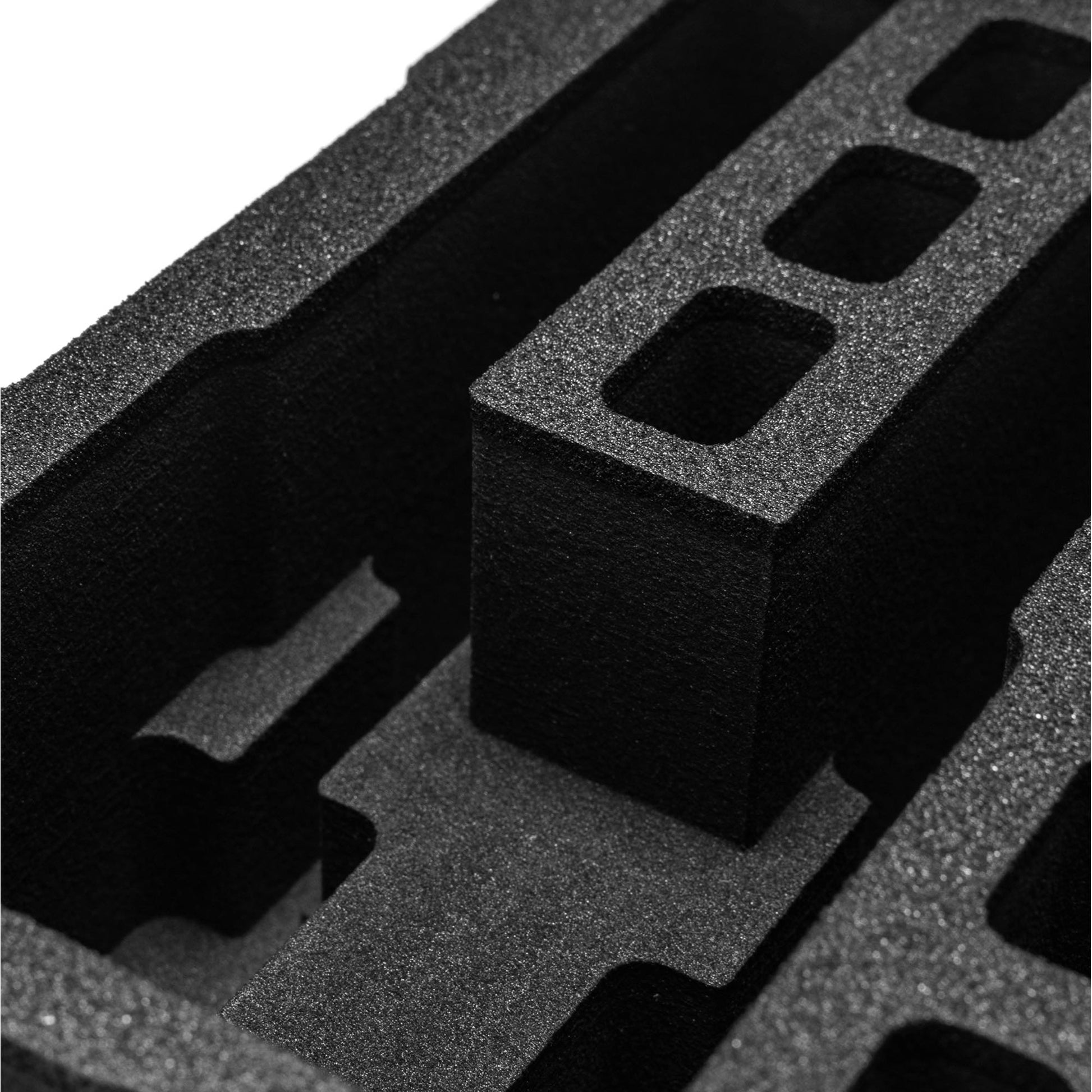 Pre-cut foam insert designed for #179 case, featuring two slots for magazines, ensuring secure storage and protection.