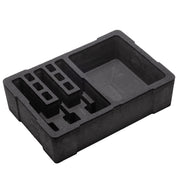 Pre-cut foam insert for #801 case with three slots and six magazine compartments for secure storage and transport.
