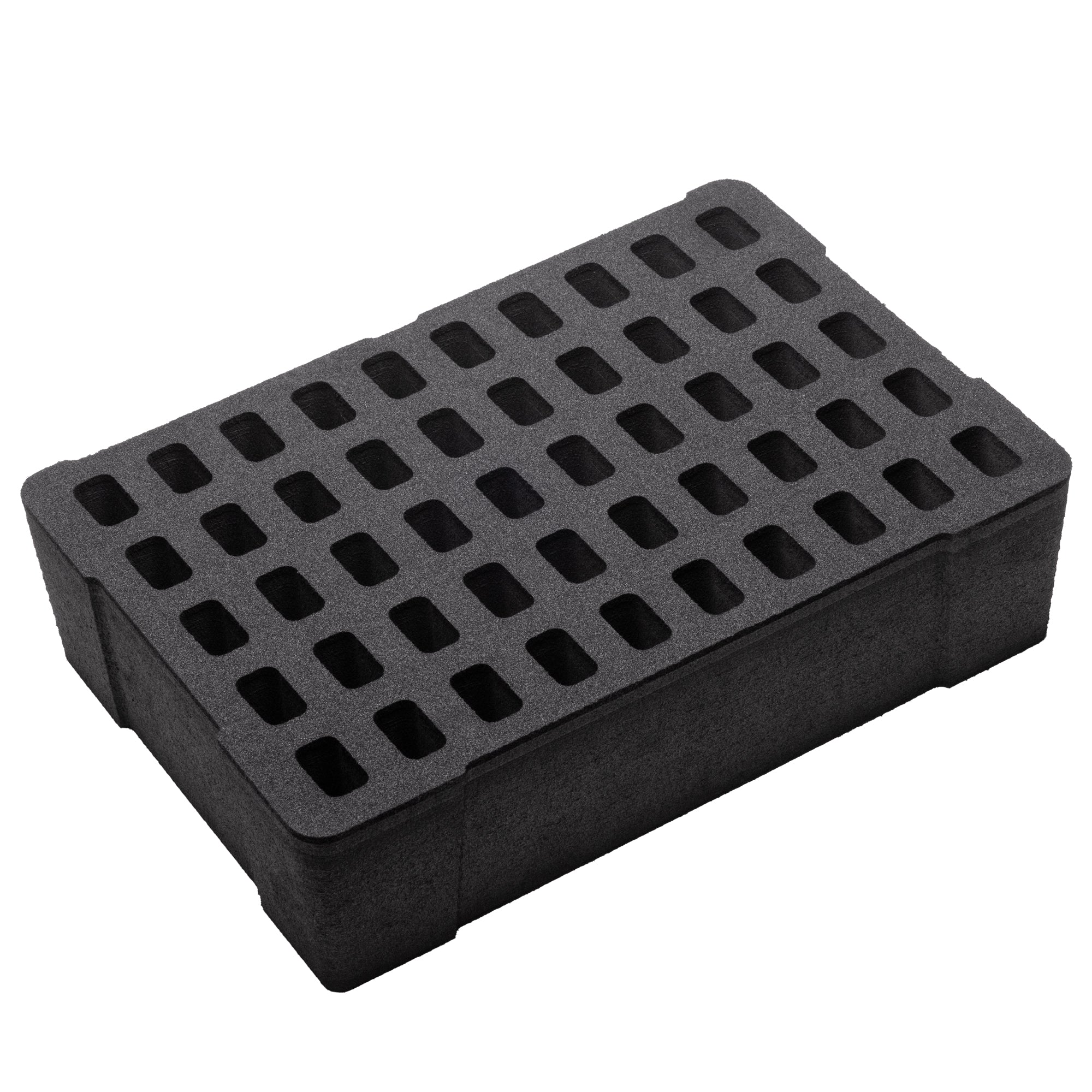 Pre-cut foam insert designed for #801 hard case, securely holding 50 magazines for optimal organization and protection.