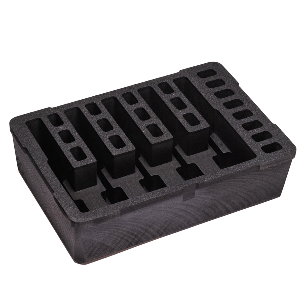 Pre-cut foam insert designed for #801 case, featuring 5 slots for magazines and 20 additional magazine compartments.