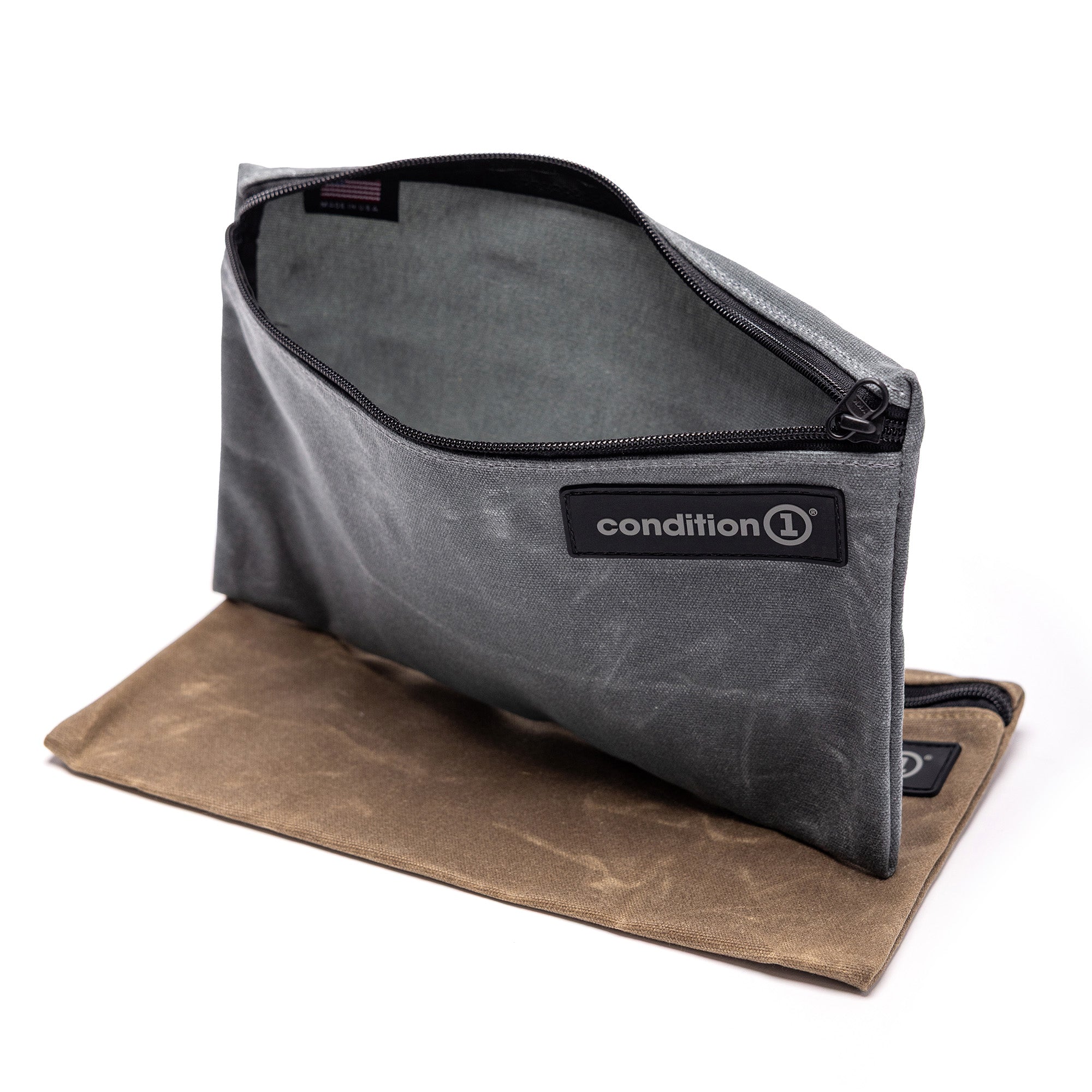 Waxed Canvas Flat Pouch