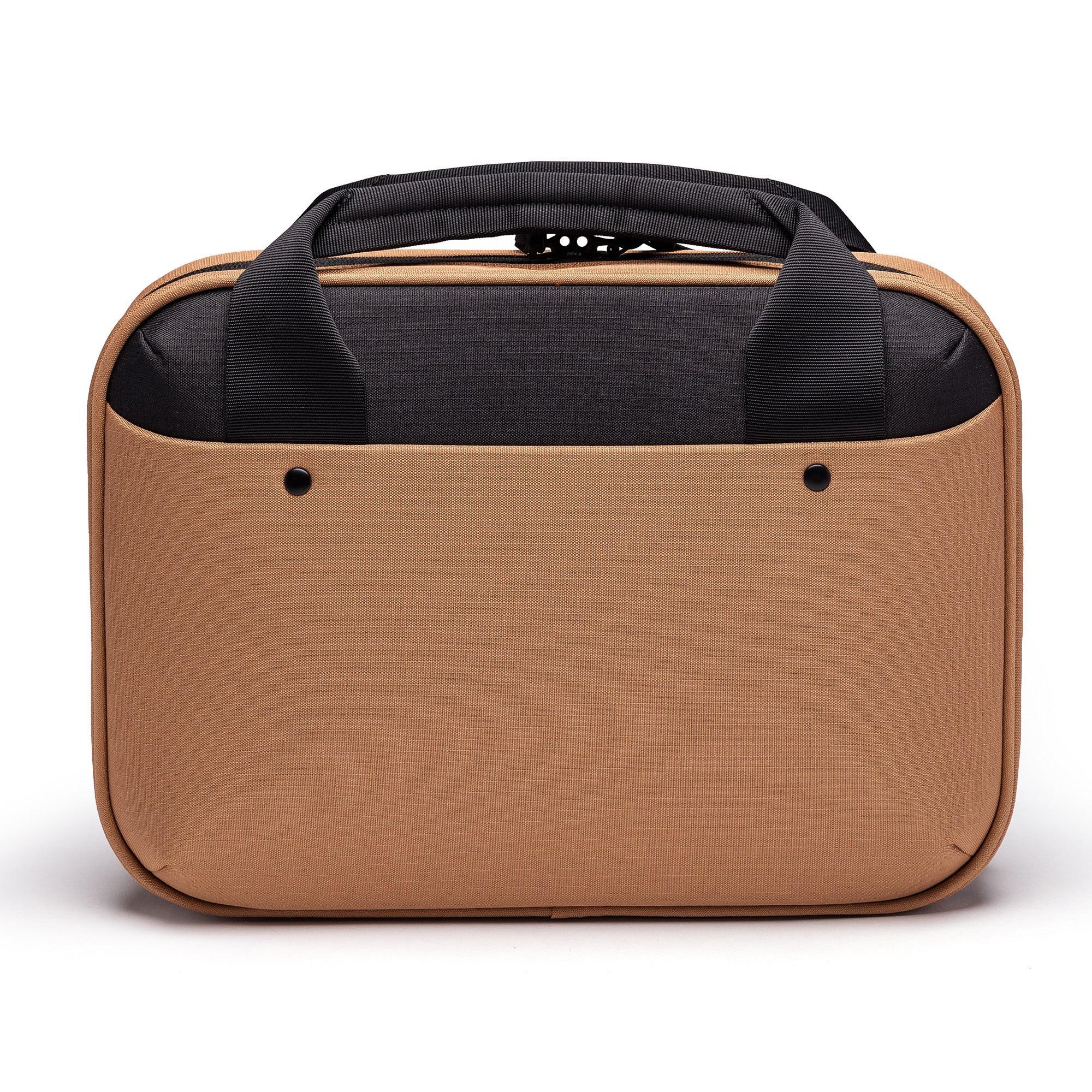 Kinetic 2 Pistol Bag in tan and black, featuring sturdy handles and a durable, protective exterior for firearm transport.