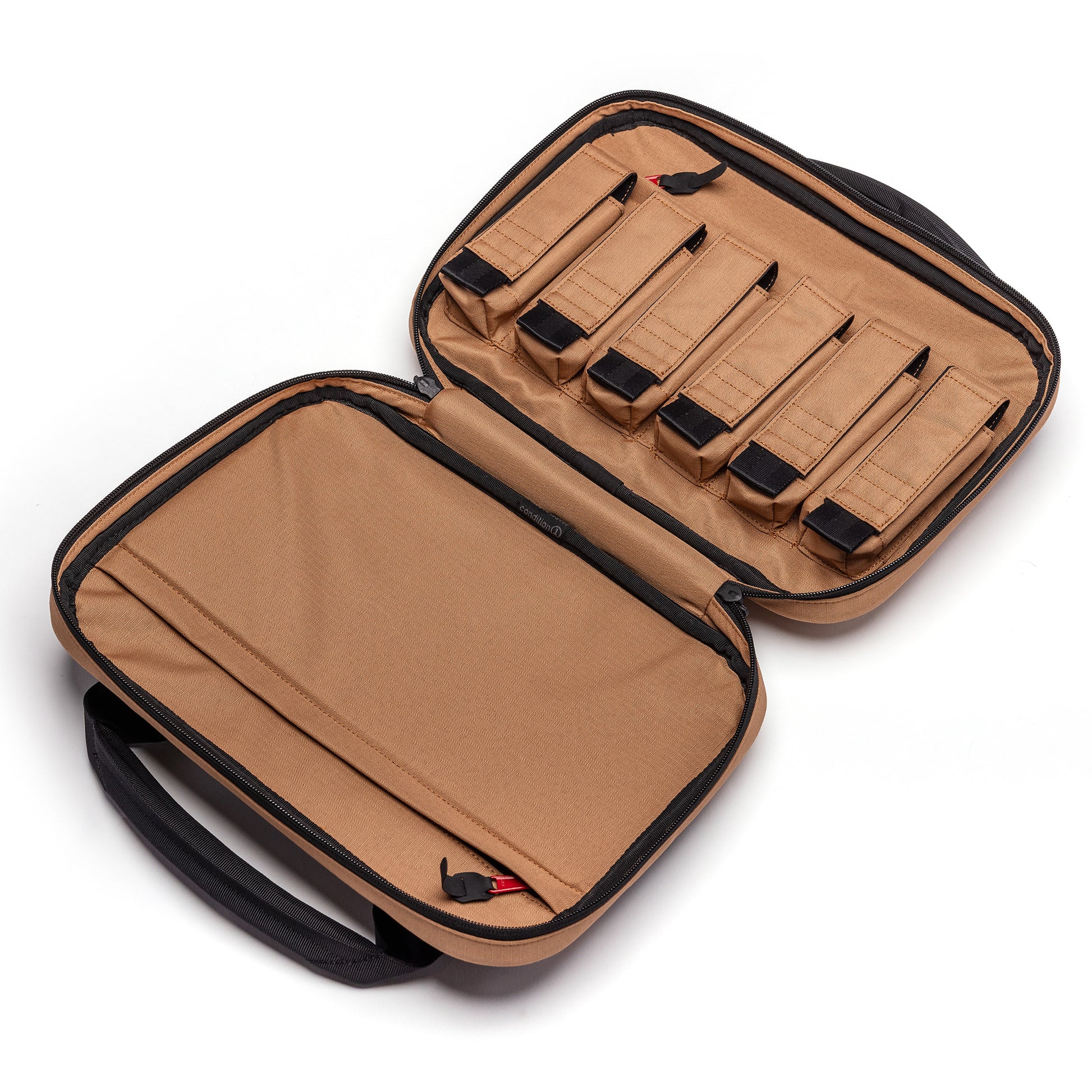 Kinetic 2 Pistol Bag with a spacious interior and compartments for securely storing firearms and accessories.