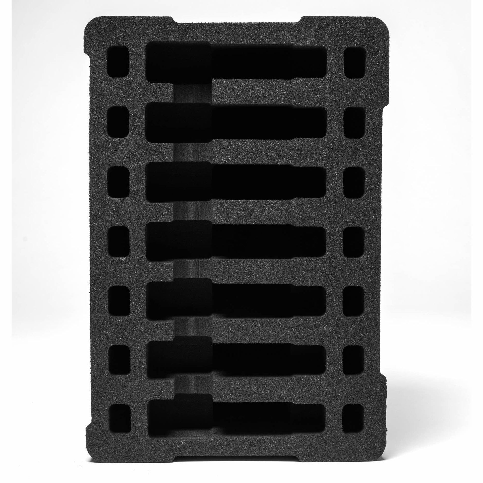 Pre-cut foam insert with 7 slots for items and 14 magazine compartments, designed for #997 hard cases.