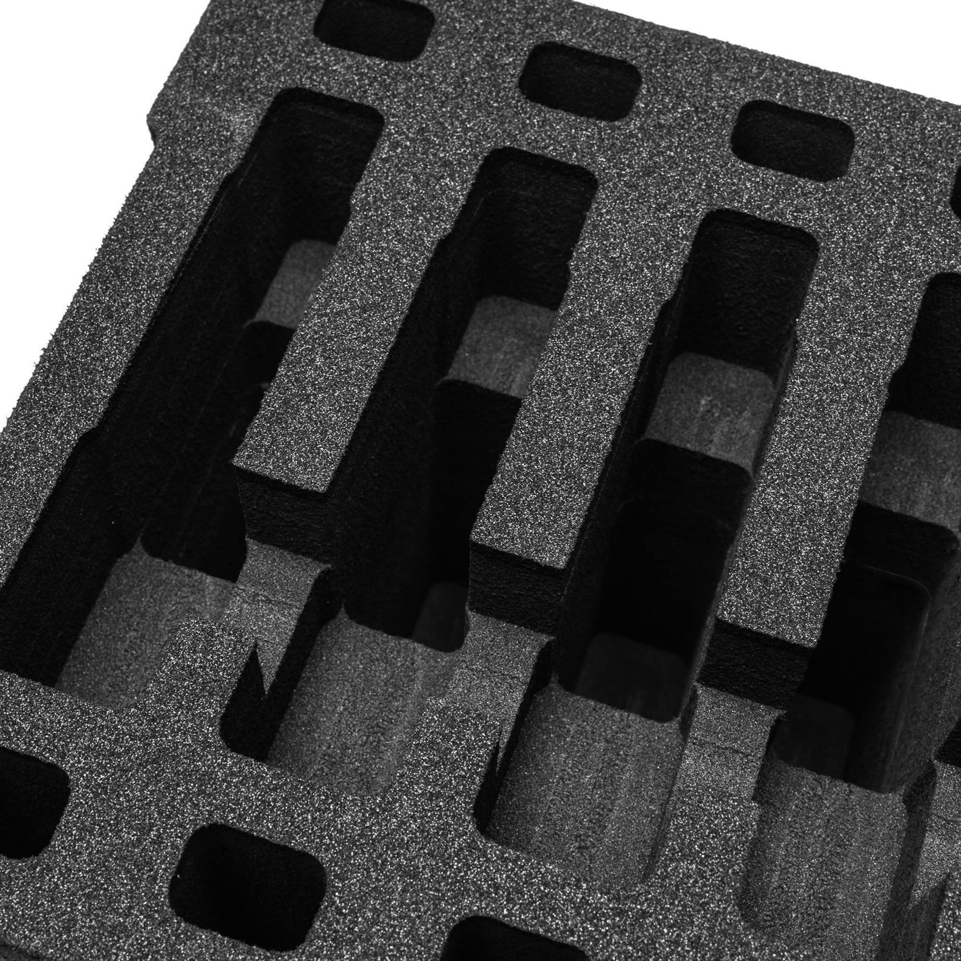 Pre-cut foam insert with 7 slots and 14 magazine compartments for #997 hard case, designed for secure gear storage.