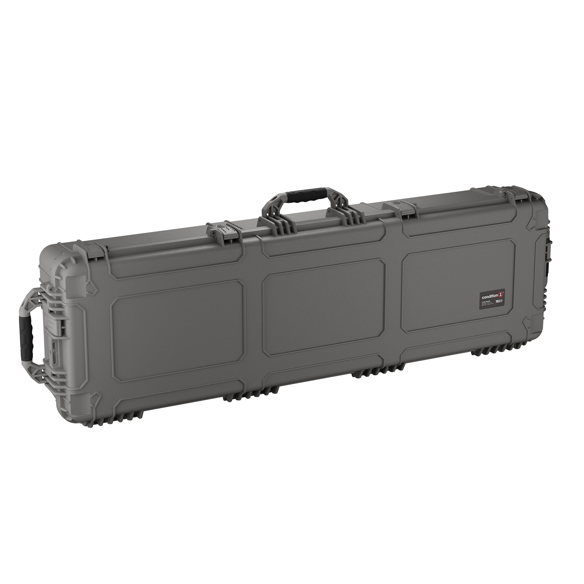 Durable 59-inch long hard case designed for waterproof and dustproof protection of equipment during transport.