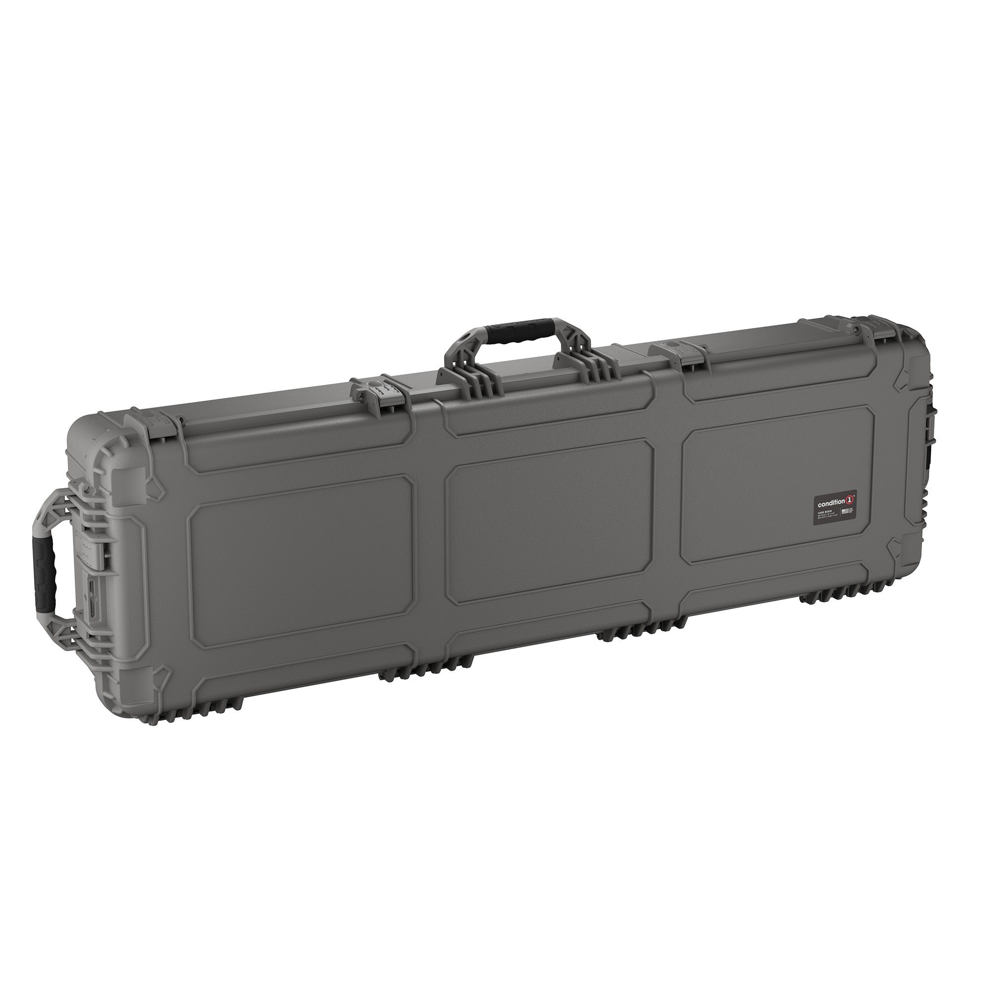 Durable 59-inch long hard case designed for waterproof and dustproof protection of equipment during transport.