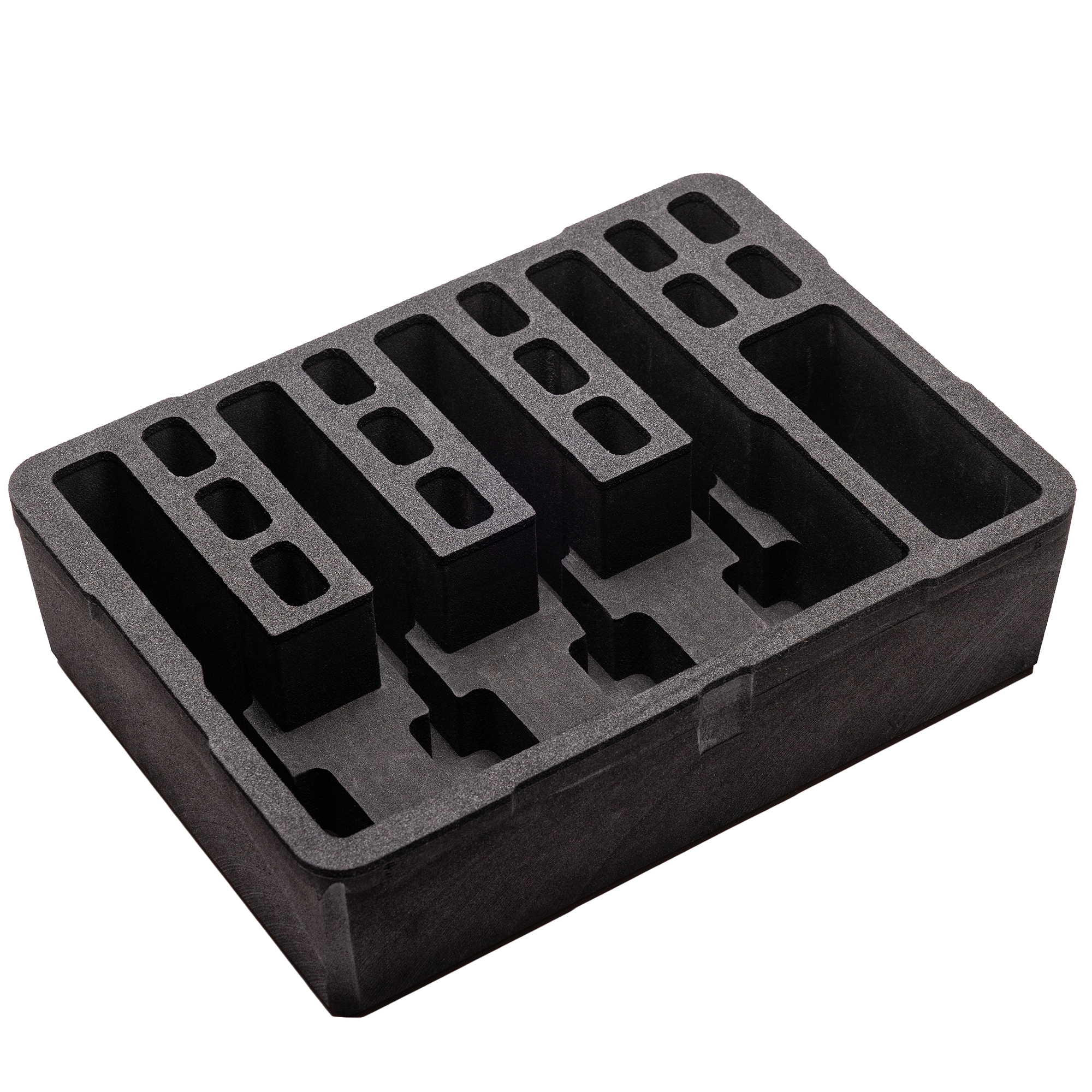 Pre-cut foam insert for #179 case, featuring four slots for organized storage of cameras and gear.