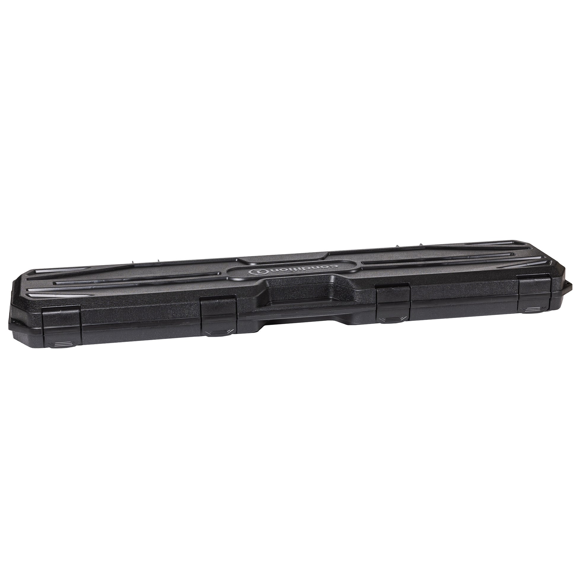 Black 42-inch economy carrying case with a sturdy design and secure latches, model #210, ideal for tool or equipment storage.