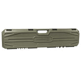 Green 42-inch economy hard case with black latches and handle, designed for secure storage and transport.