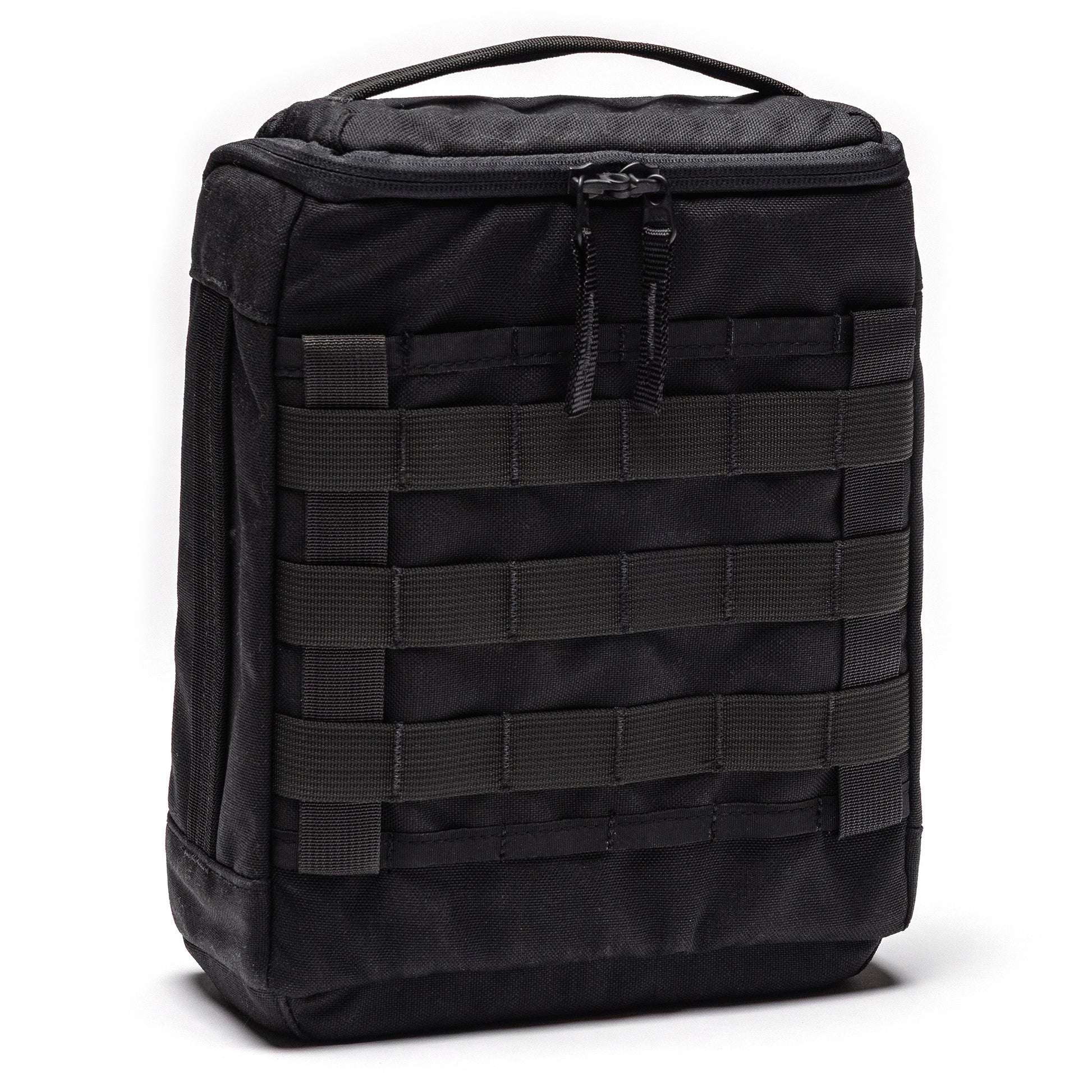 Black Lone Star 2 Pistol Bag with MOLLE webbing, zipper closure, and carrying handle, designed for firearm storage and transport.