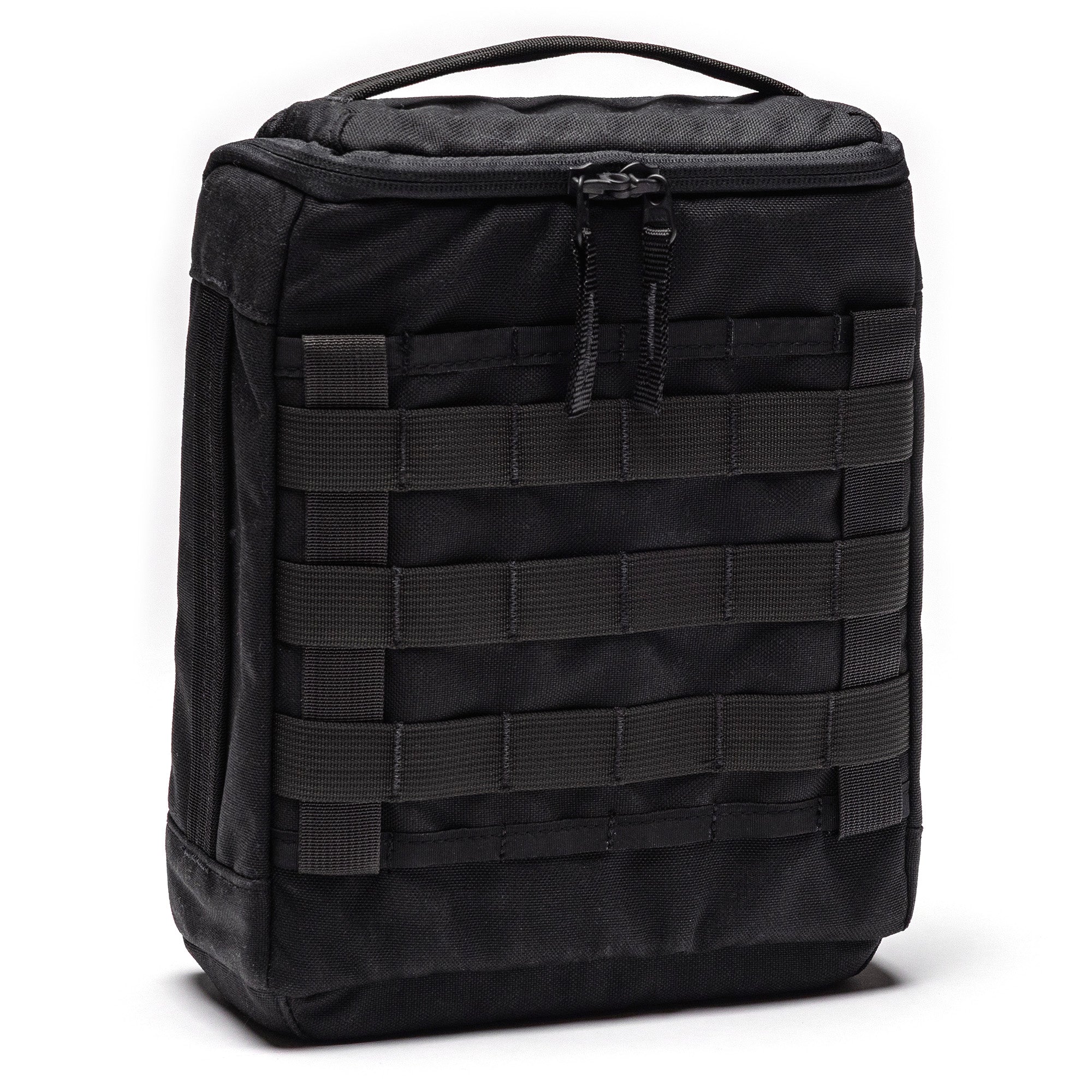 Black Lone Star 2 Pistol Bag with MOLLE webbing, zipper closure, and carrying handle, designed for firearm storage and transport.