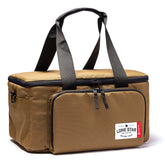 Durable Lone Star Range Bag in tan with dual handles, front pocket, and zippered closure for secure storage.