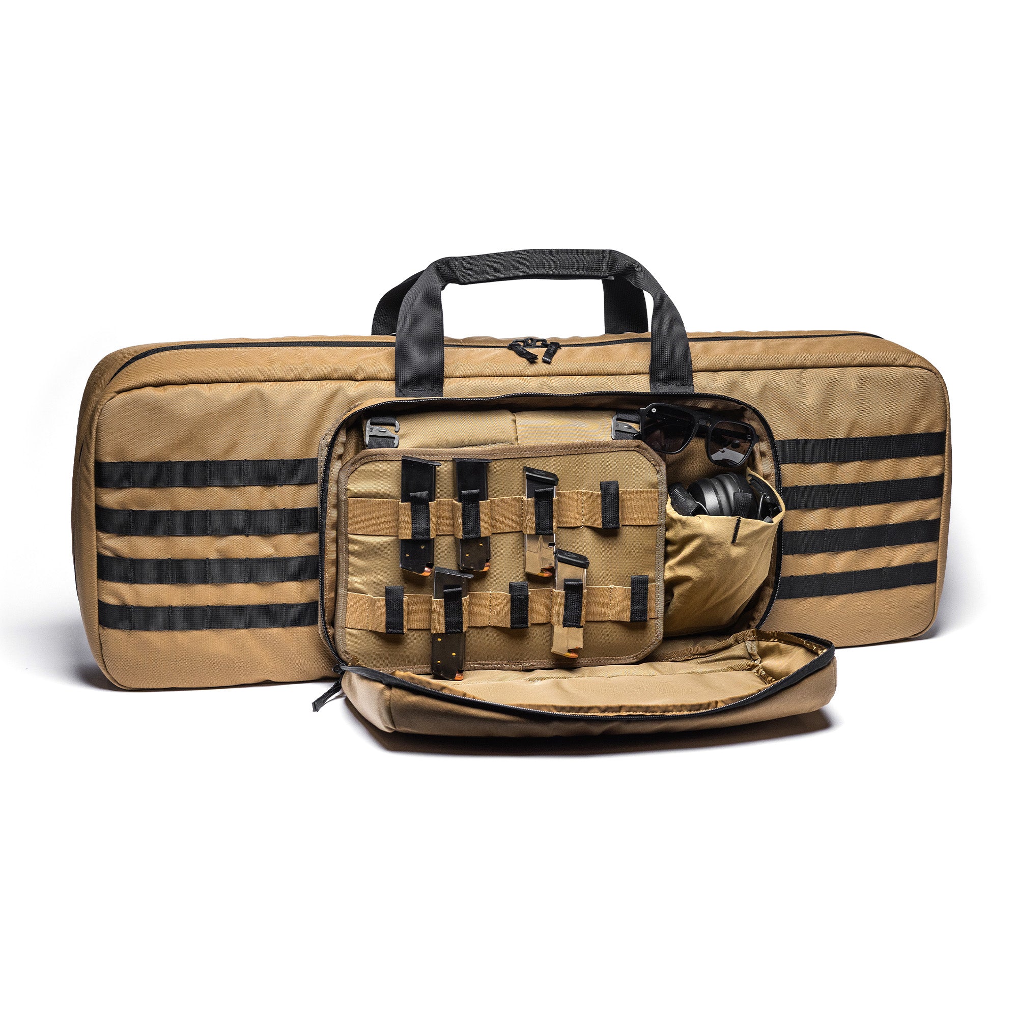 Lone Star 36" rifle bag with multiple compartments, adjustable straps, and accessories for firearm storage and transport.