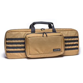 Durable Lone Star 36-inch rifle bag in tan with padded handles and exterior pockets for secure firearm transport.