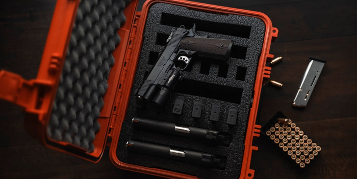 179-1450-G Borit Protective Case w/ Pre-Cut 4 Slot Handguns Foam--> In -  Borit Manufacturing