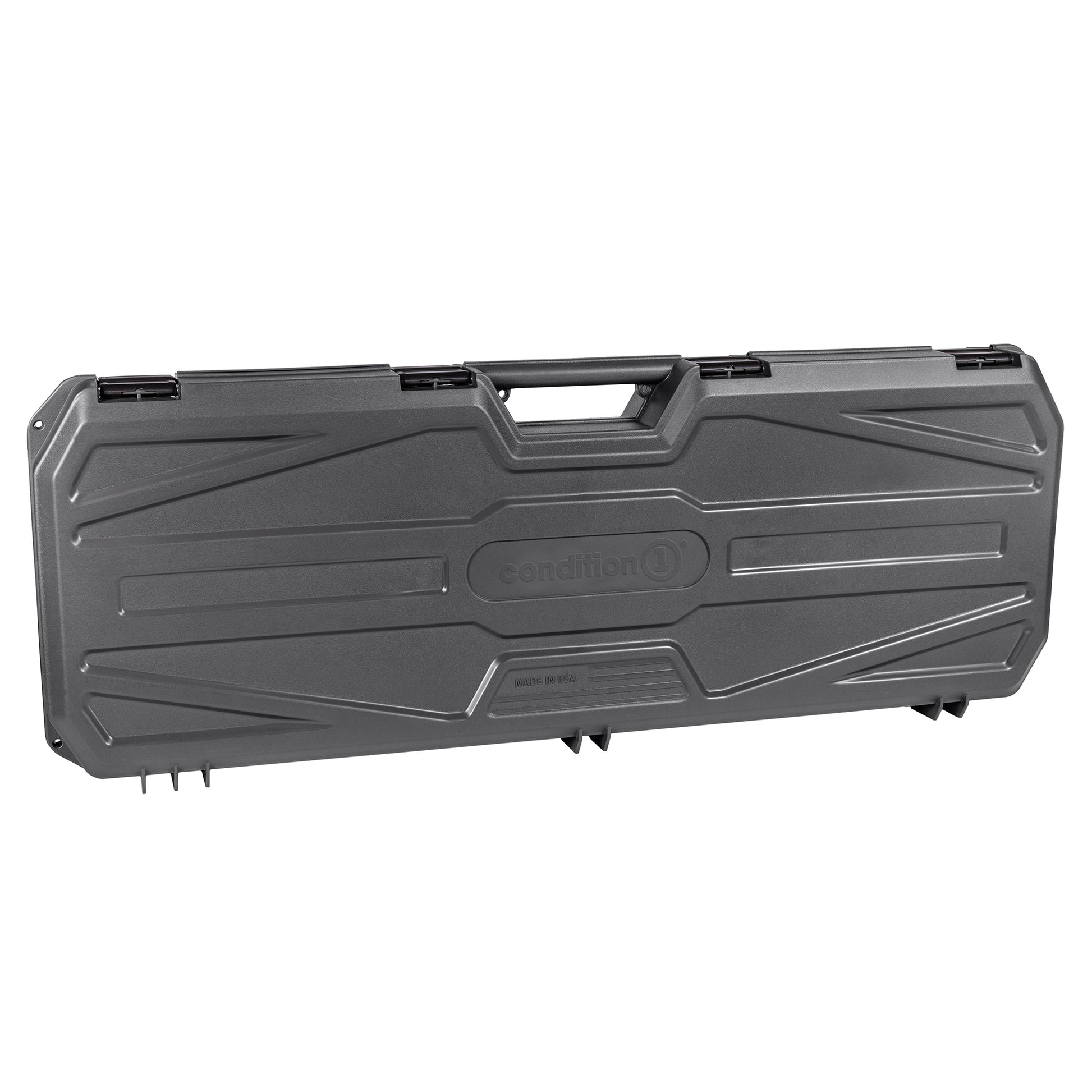 Gray 42-inch Economy AR Case #2300 with a sturdy handle and secure latches, designed for firearm storage and transport.