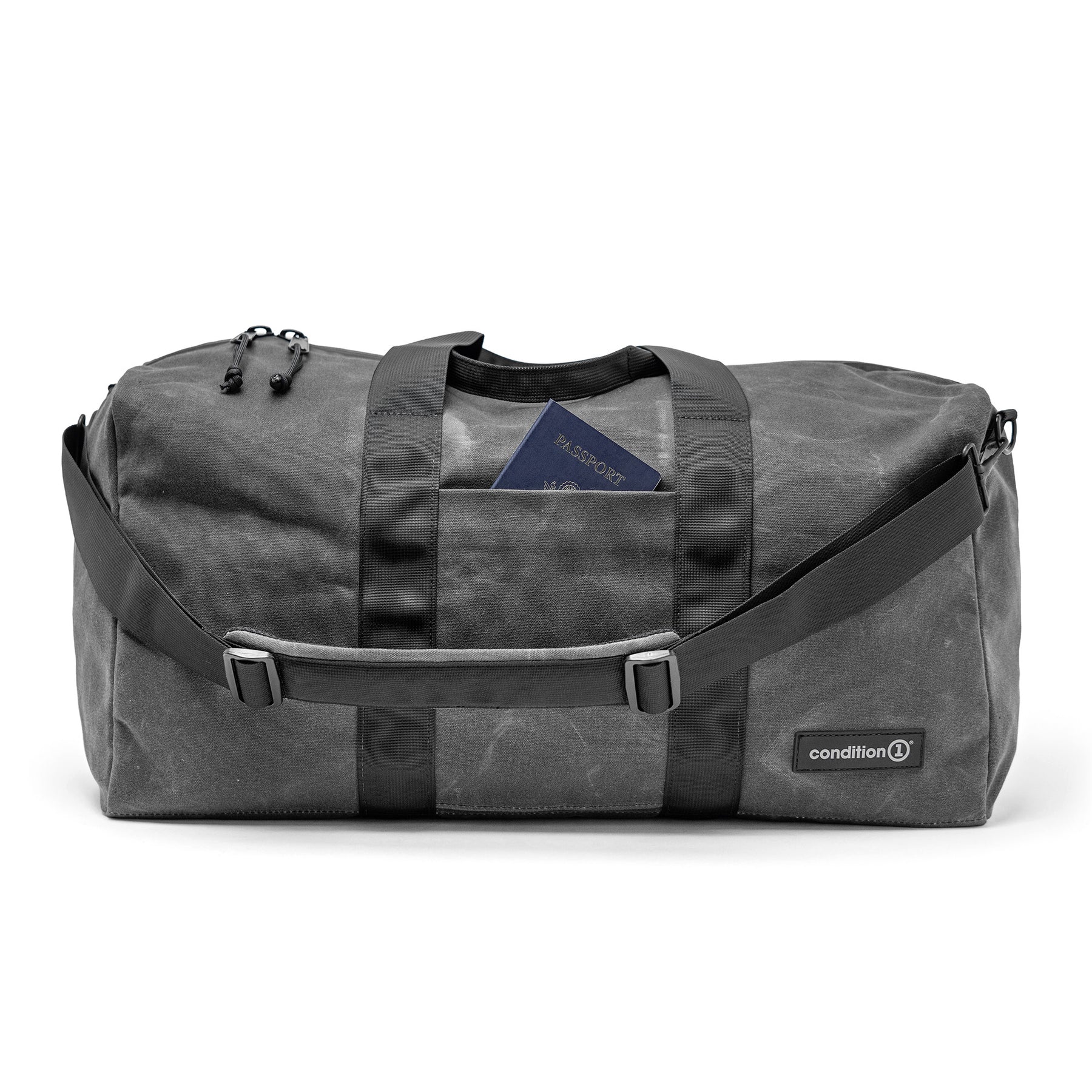 canvas travel duffel bag GOBAG Waxed Canvas Duffle | 22.5" x 12" x 8" | Heavy Duty | Water-Resistant