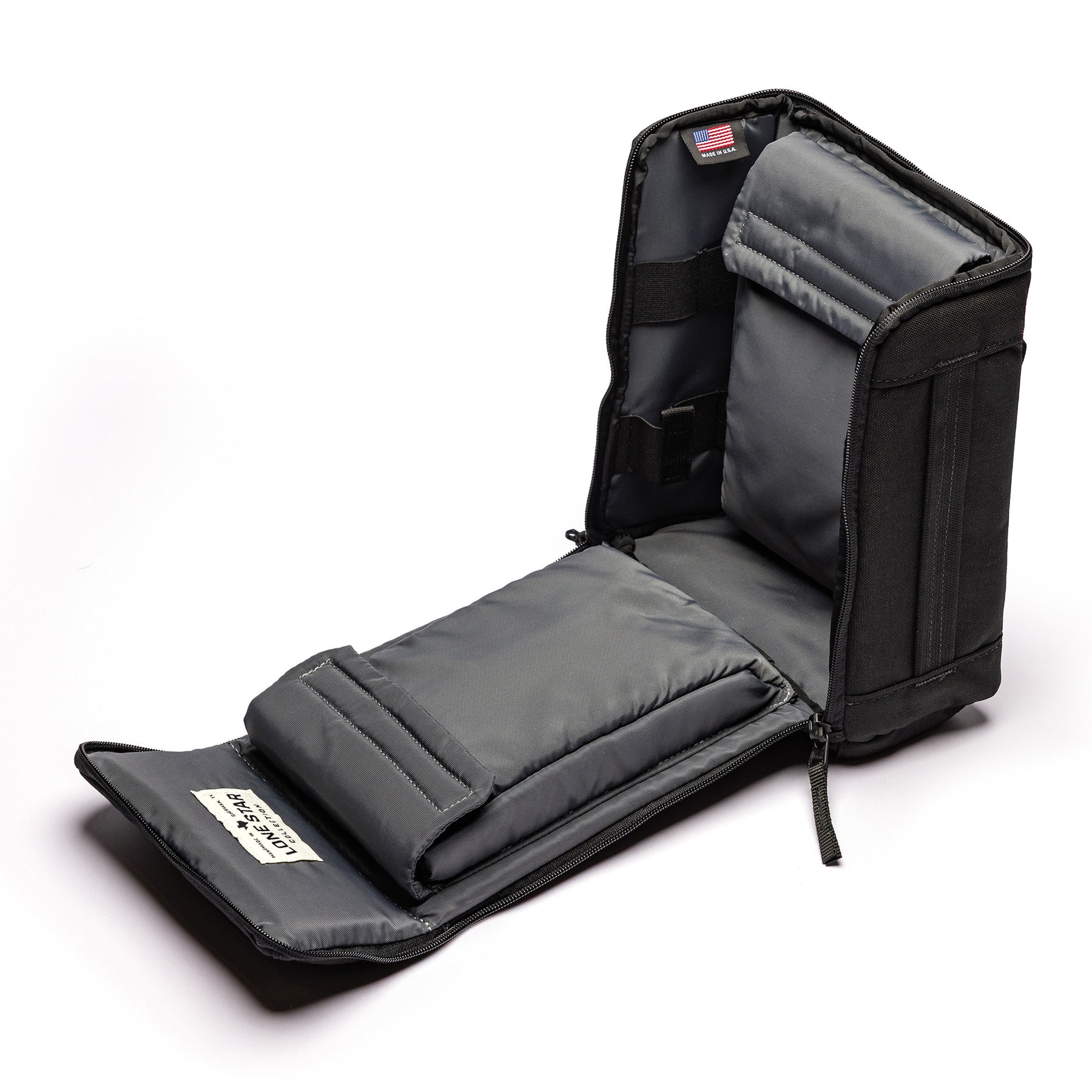 Lone Star 2 Pistol Bag with a spacious interior and padded compartments for secure firearm storage and transport.