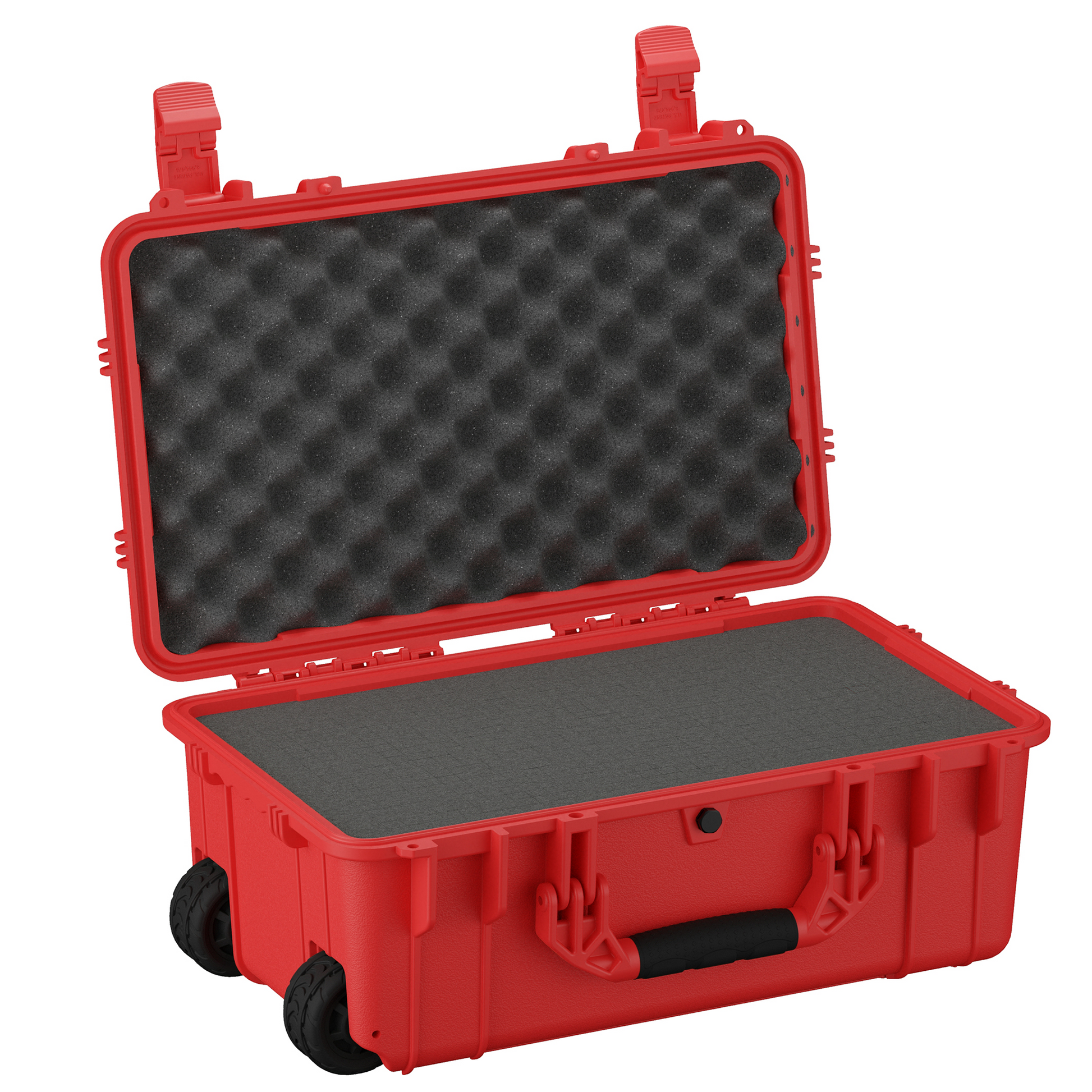 Durable 22-inch waterproof hard case with foam interior, designed for secure transport of cameras and electronics.