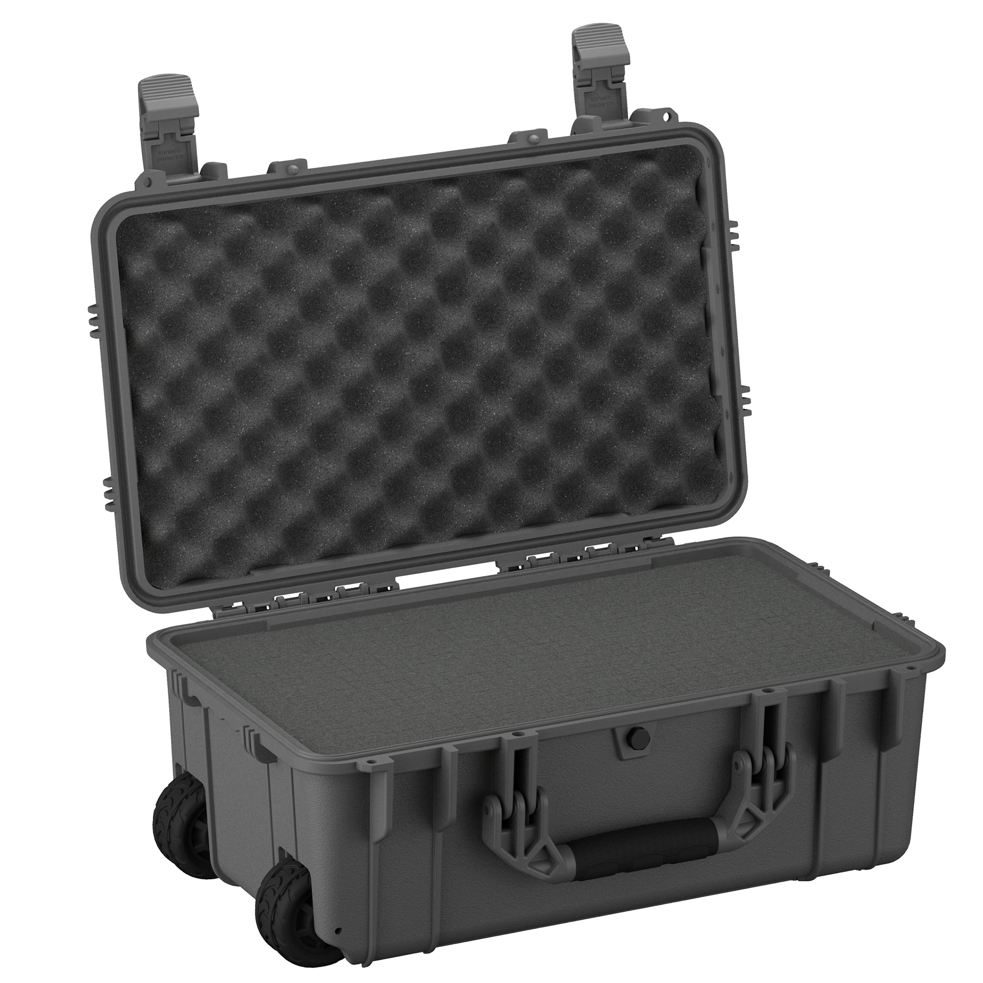 Durable 22-inch waterproof hard case with foam interior, ideal for protecting cameras and electronics during transport.