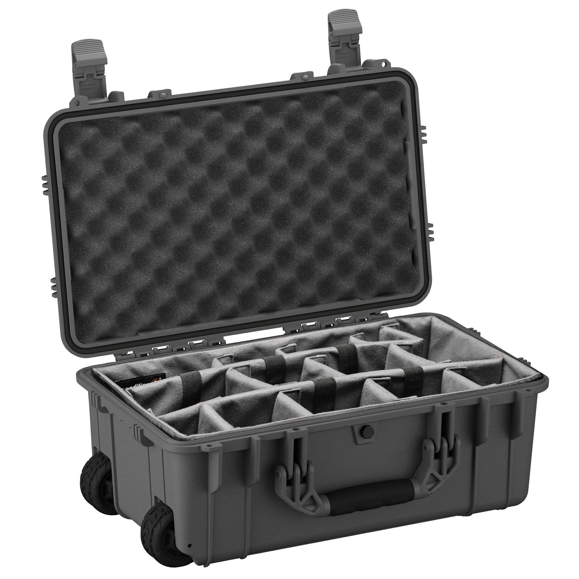 Durable 22-inch waterproof hard case with customizable foam interior, ideal for protecting cameras and sensitive equipment.