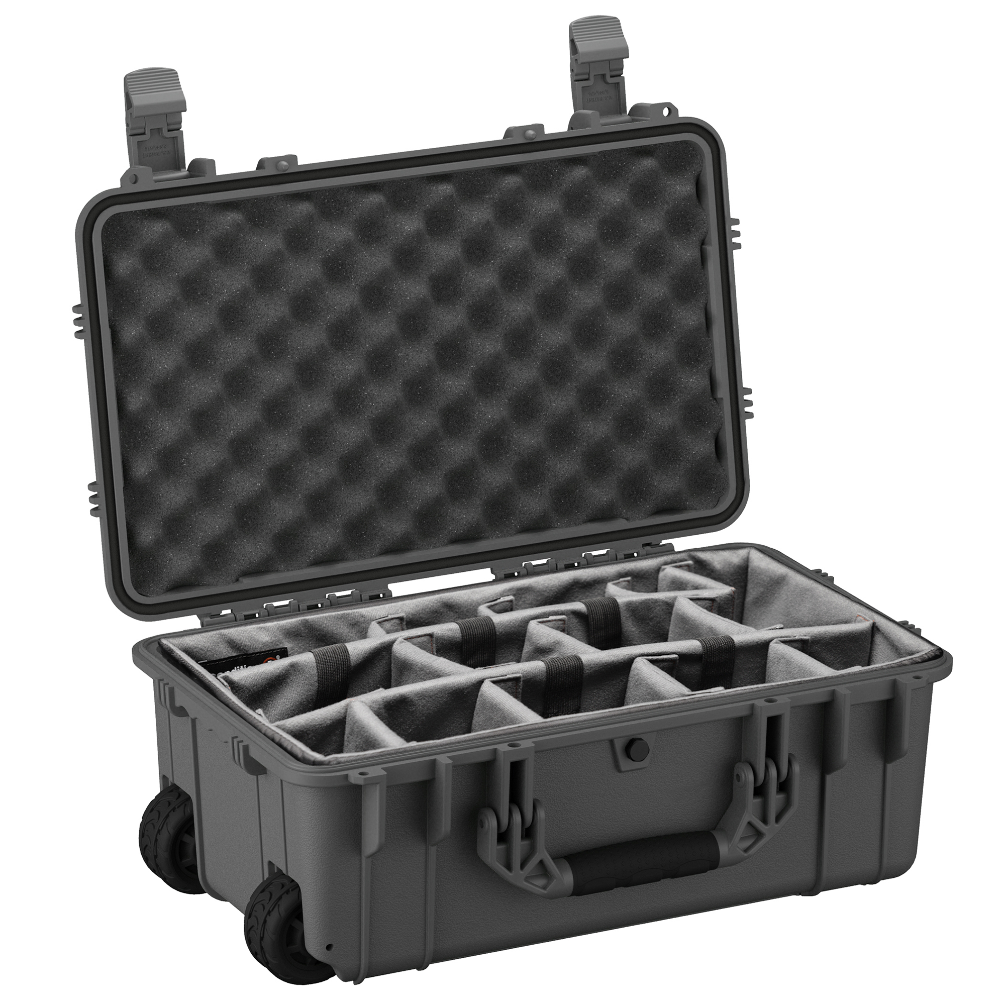 Durable 22-inch waterproof hard case with customizable foam interior, ideal for protecting cameras and sensitive equipment.