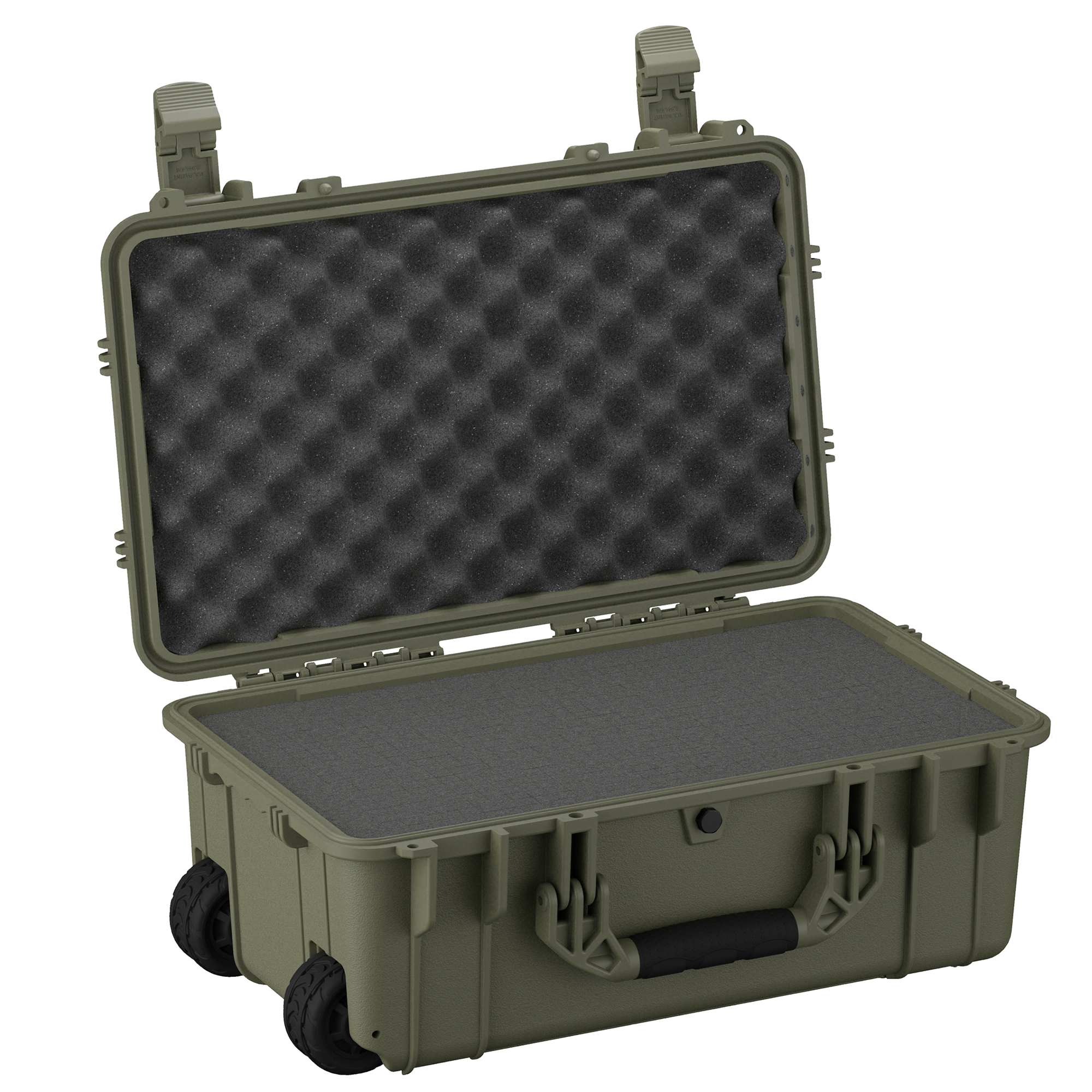 Durable 22-inch waterproof hard case with foam interior, ideal for protecting electronics and gear during transport.