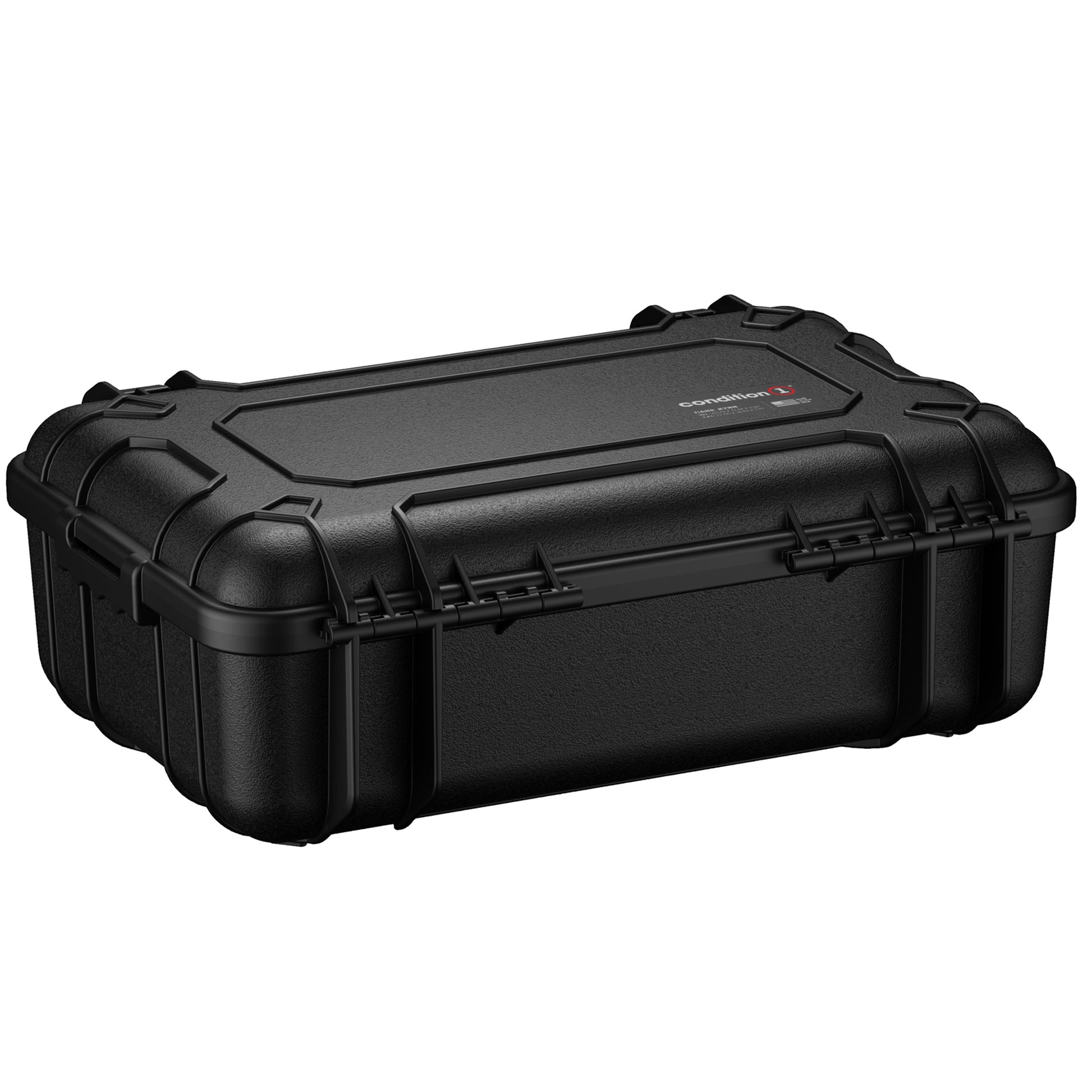 Alt text: Black 22-inch large protective hard case, model #288, with sturdy dual locking clasps and a ribbed exterior design, suitable for secure storage and transportation of sensitive equipment.